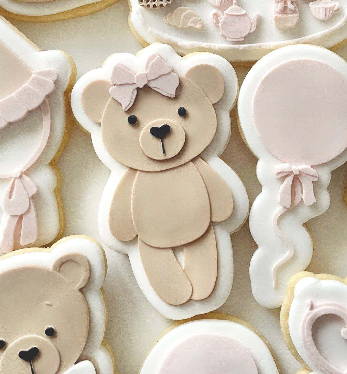 Cute bear with headbow debosser and cutter