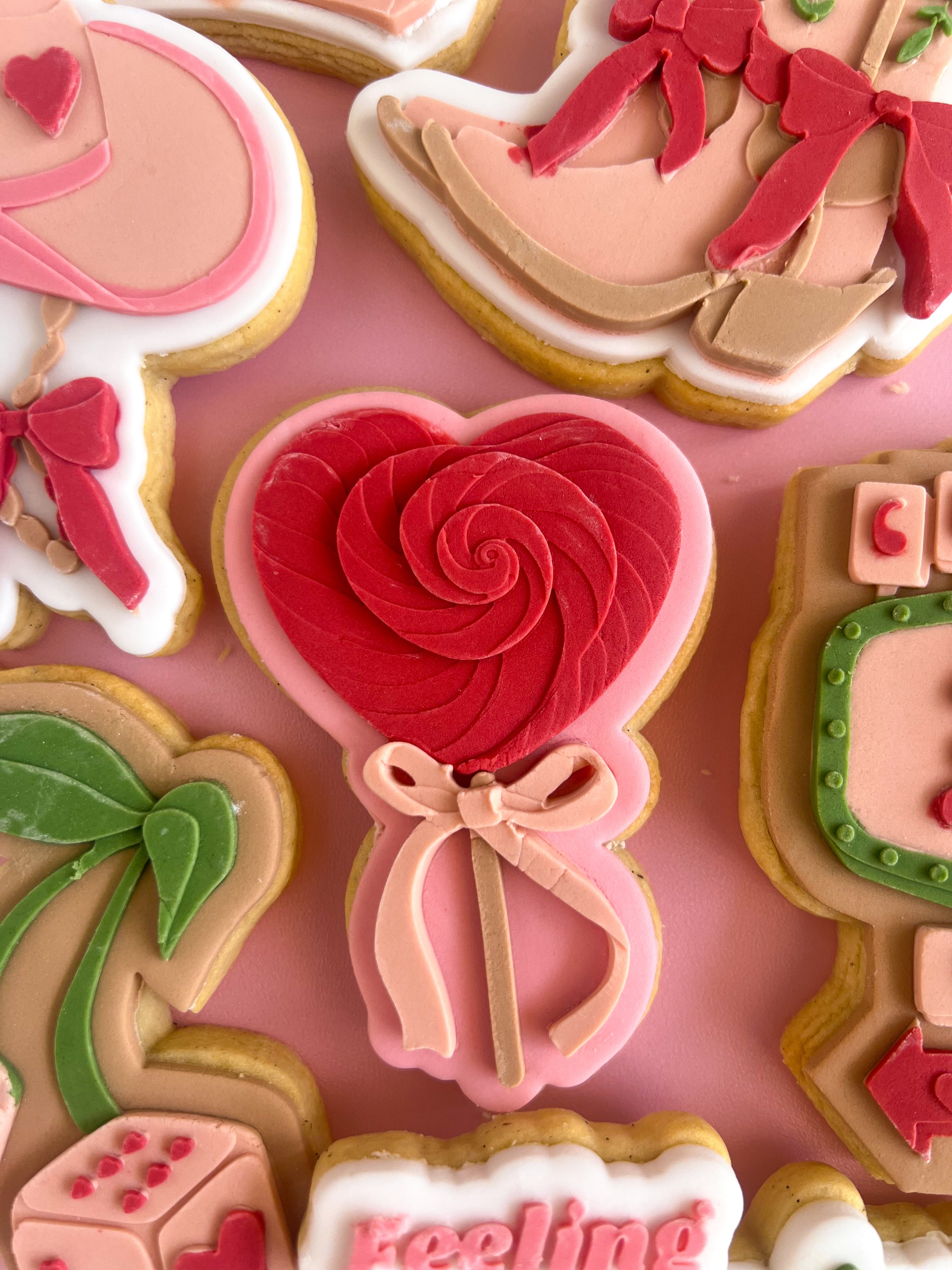 Heart lollipop debosser and cutter