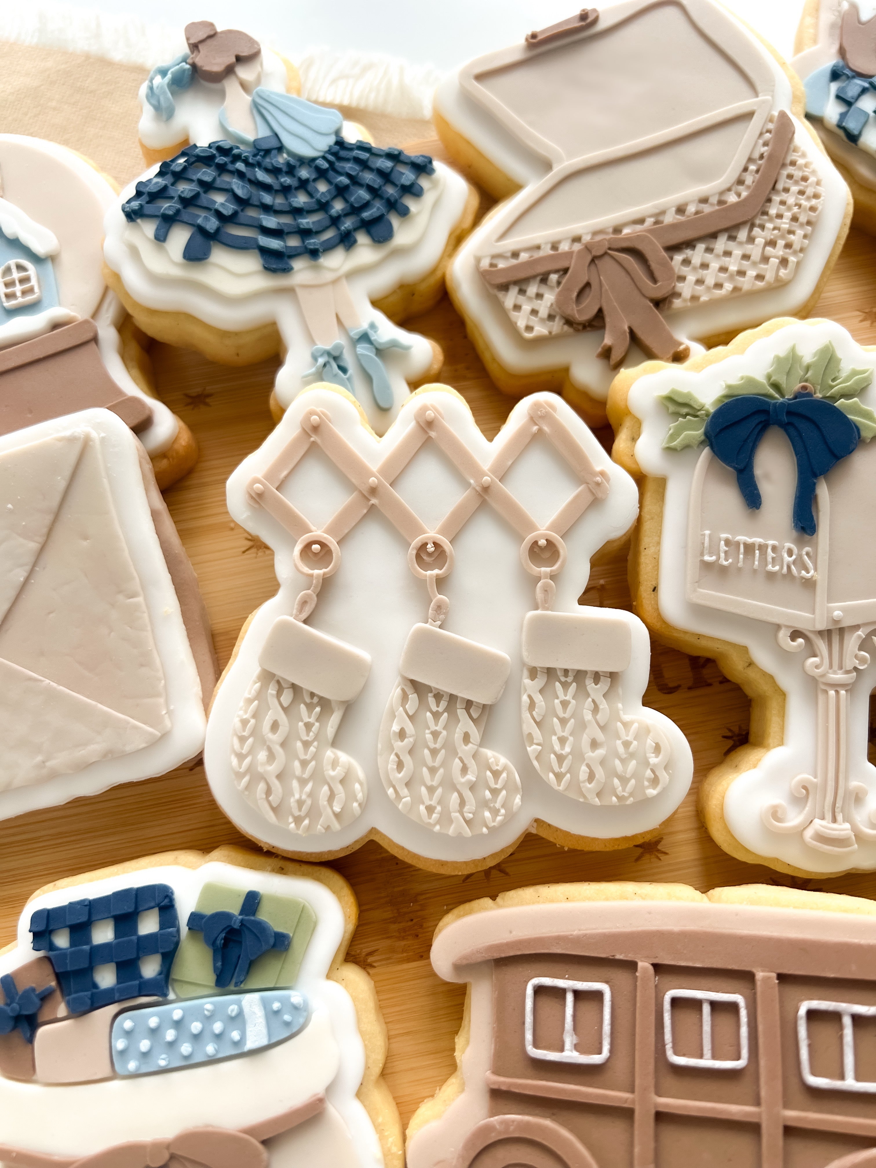 Timber frame with knit stockings debosser and cutter