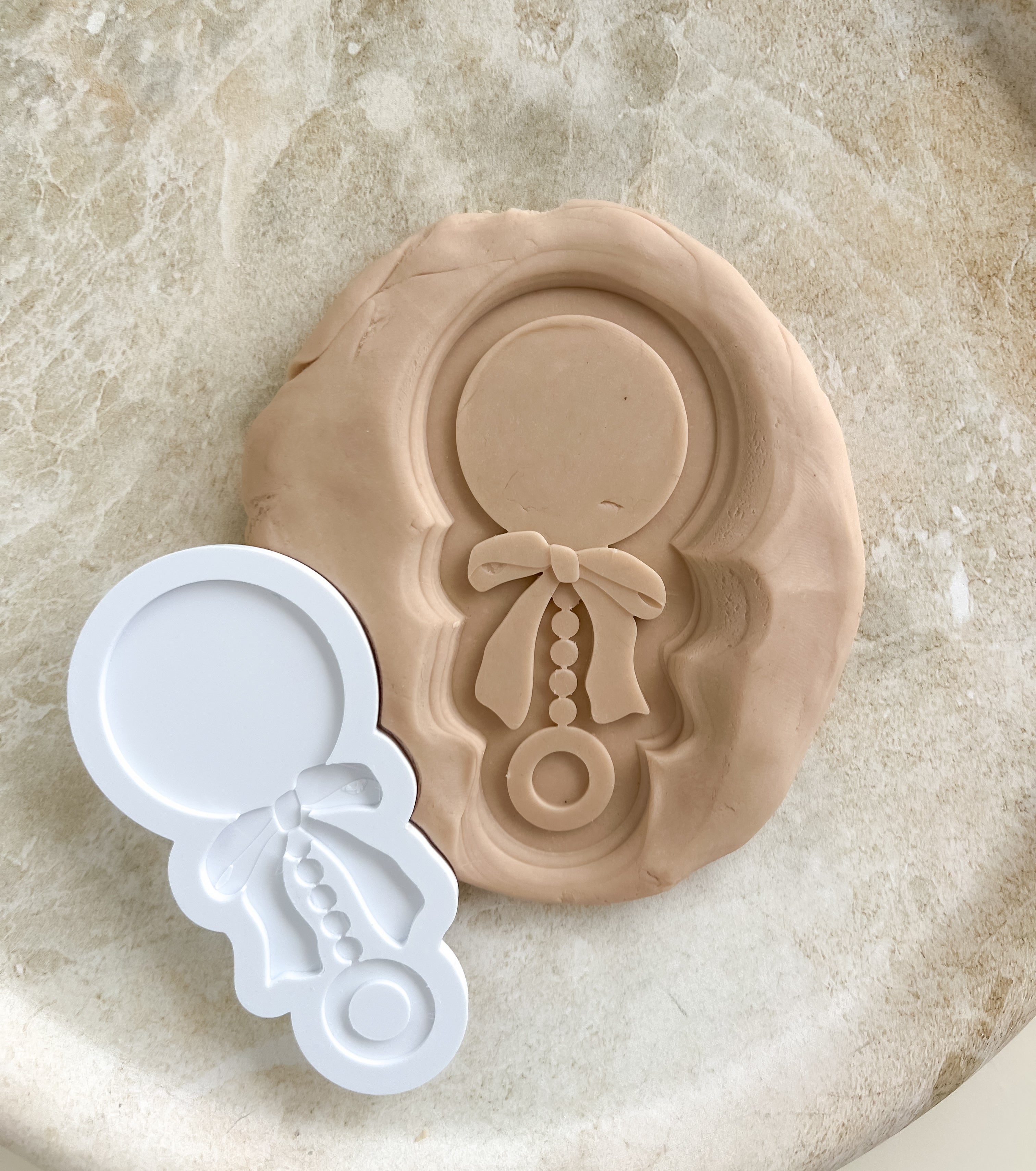 Plain baby rattle V2 debosser and cutter