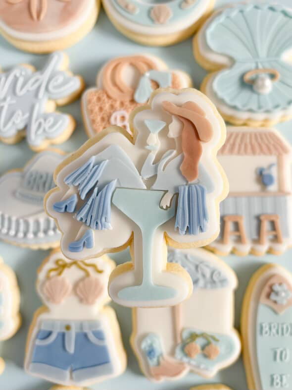 Cowgirl in cocktail debosser and cutter