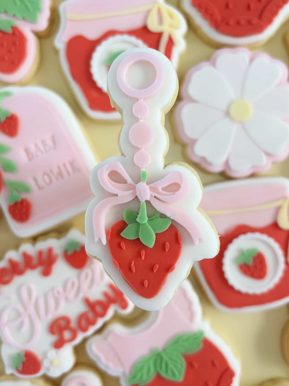 Strawberry toy debosser and cutter