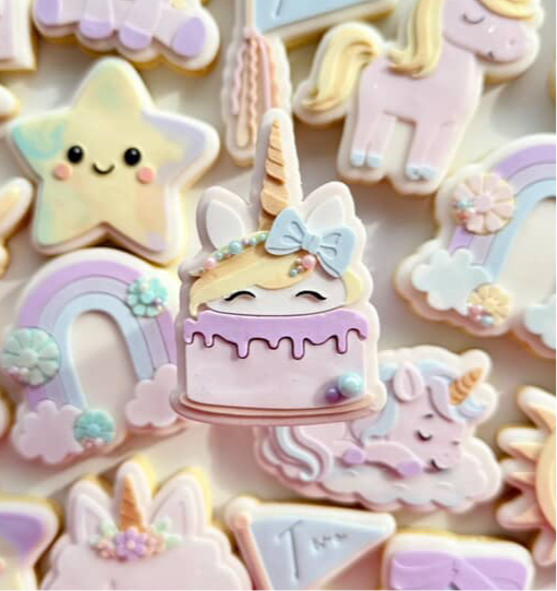 Unicorn cake debosser and cutter
