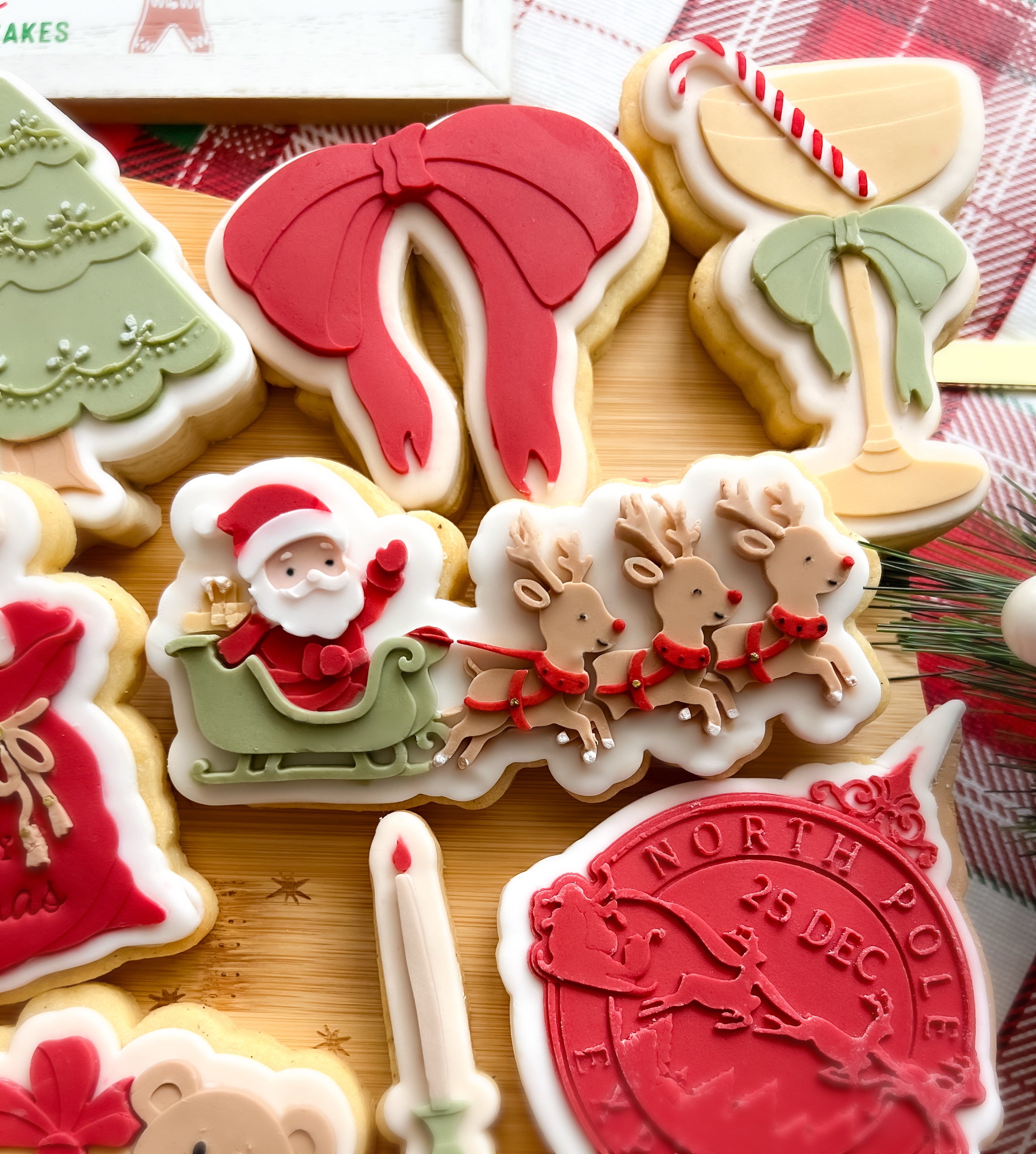 Santa on sleigh debosser and cutter