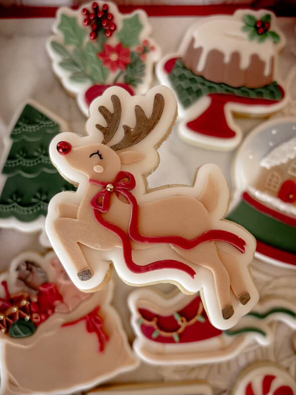 Prancing reindeer debosser and cutter