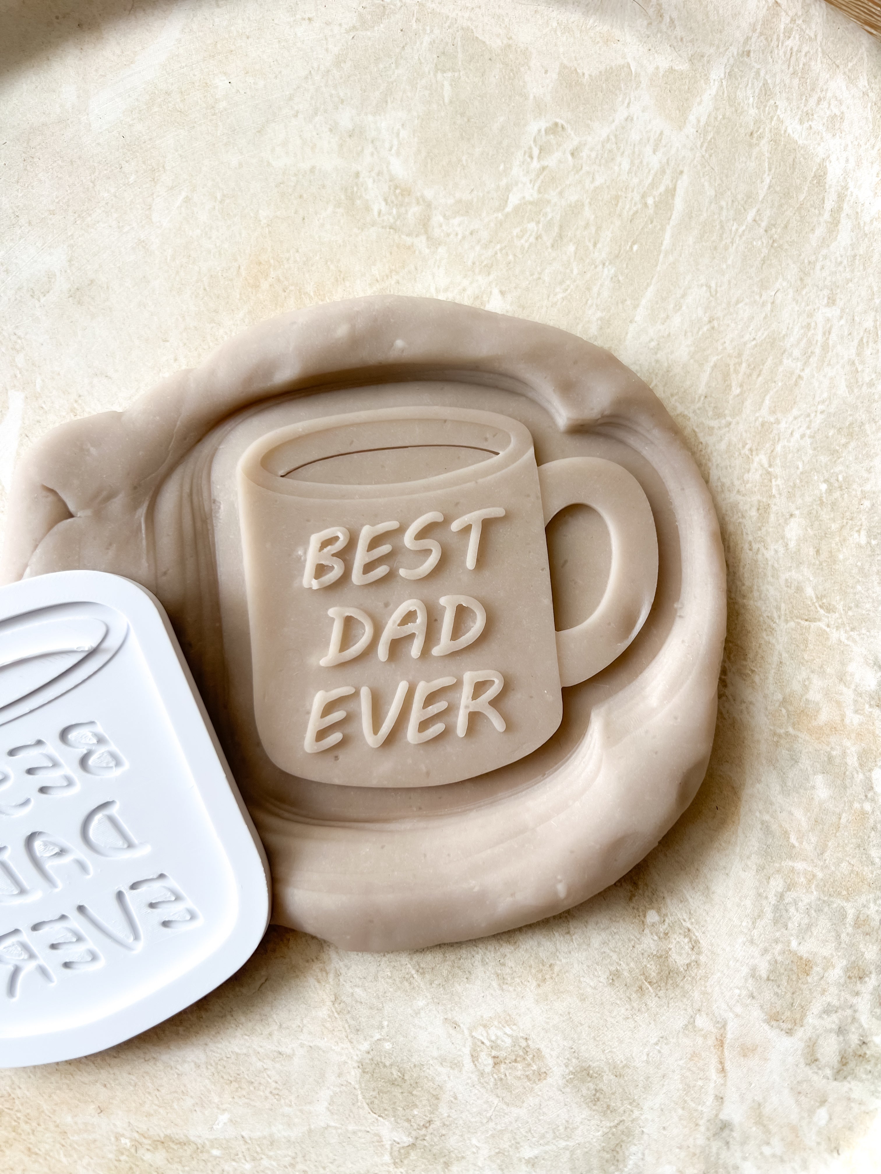 Best dad ever coffee mug debosser and cutter