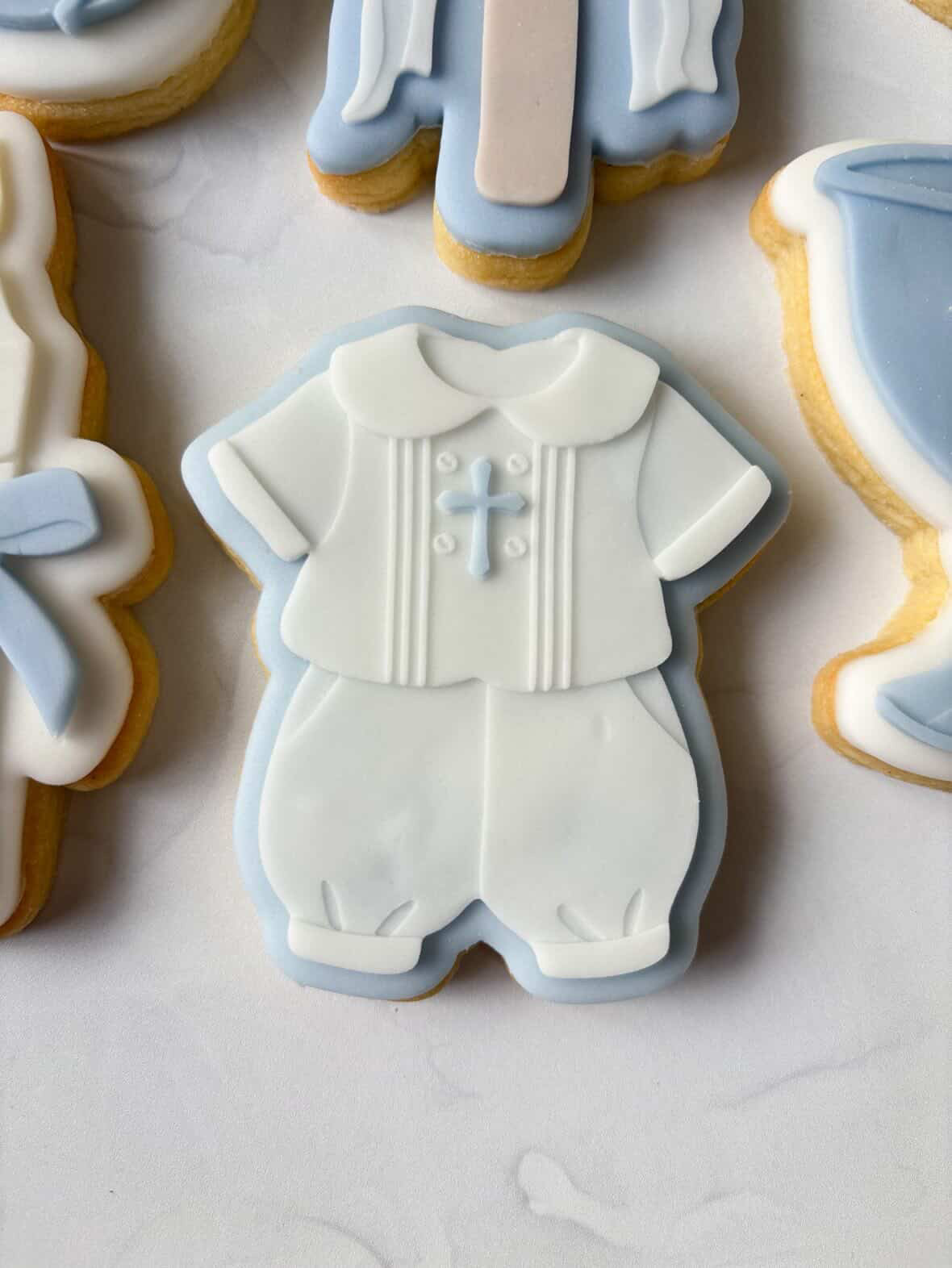 Boy baptism/ christening outfit debosser and cutter