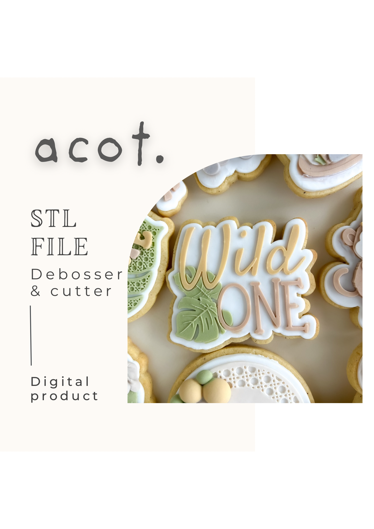STL FILE Wild one words debosser and cutter