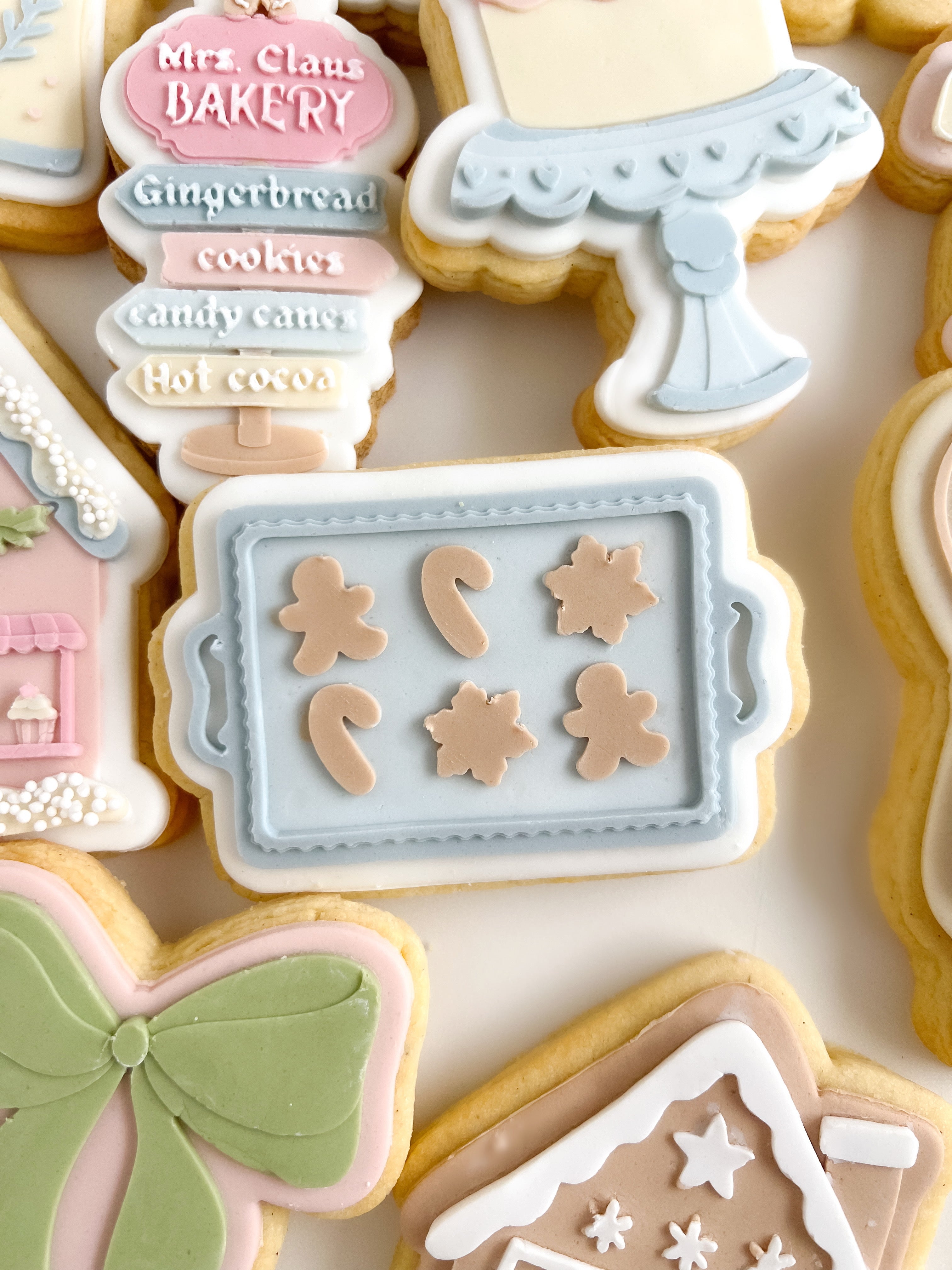 Christmas cookie tray debosser and cutter