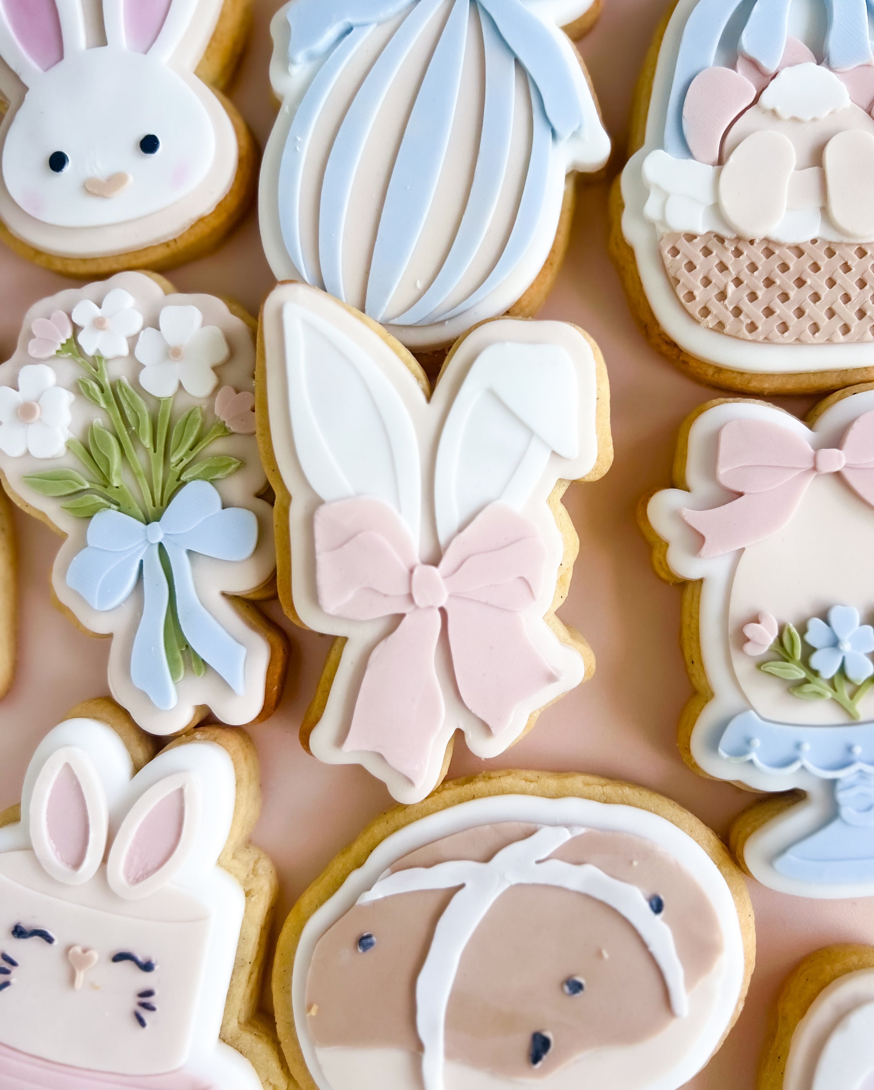 Bunny ears with bow debosser and cutter