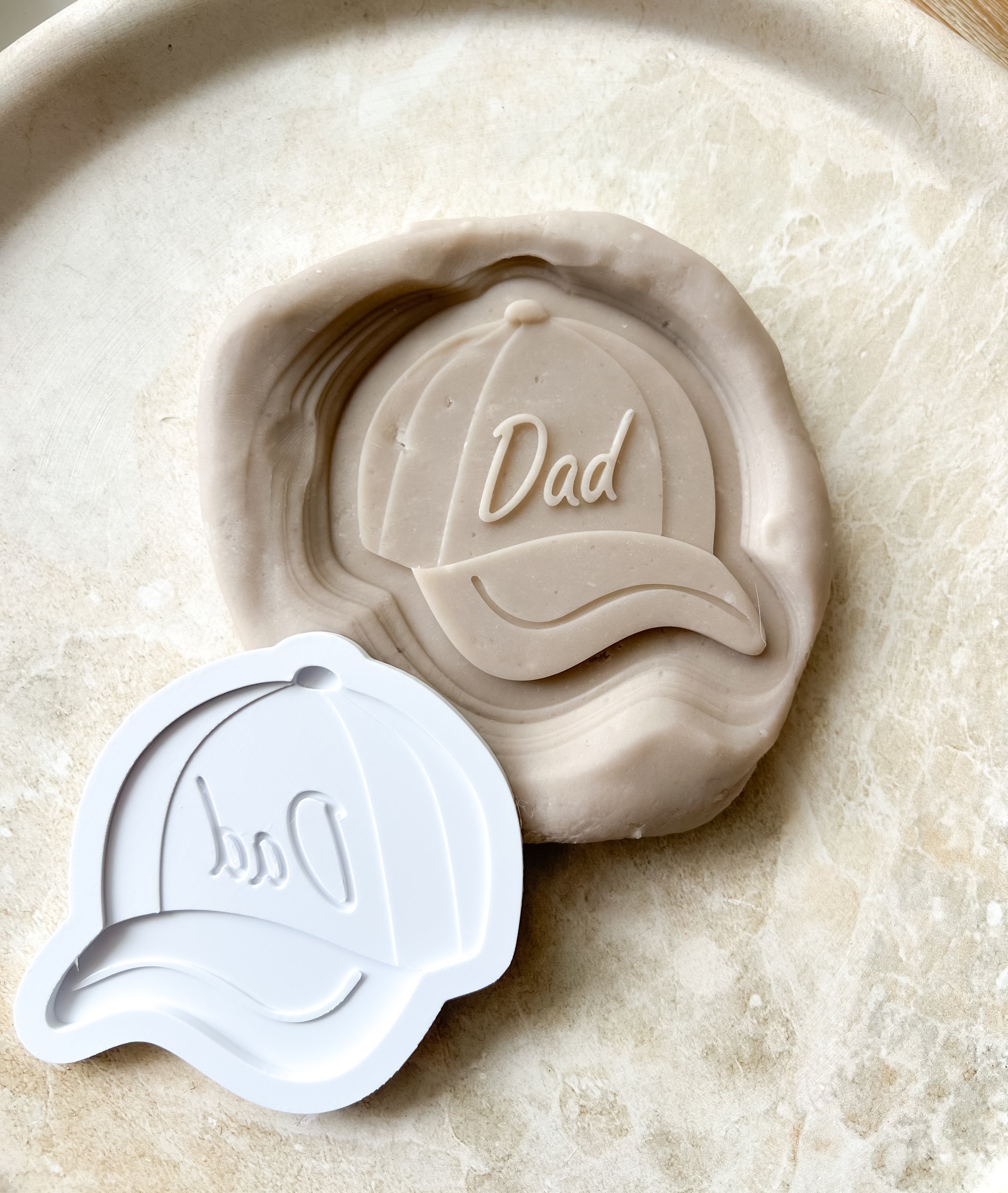 Dad cap debosser and cutter