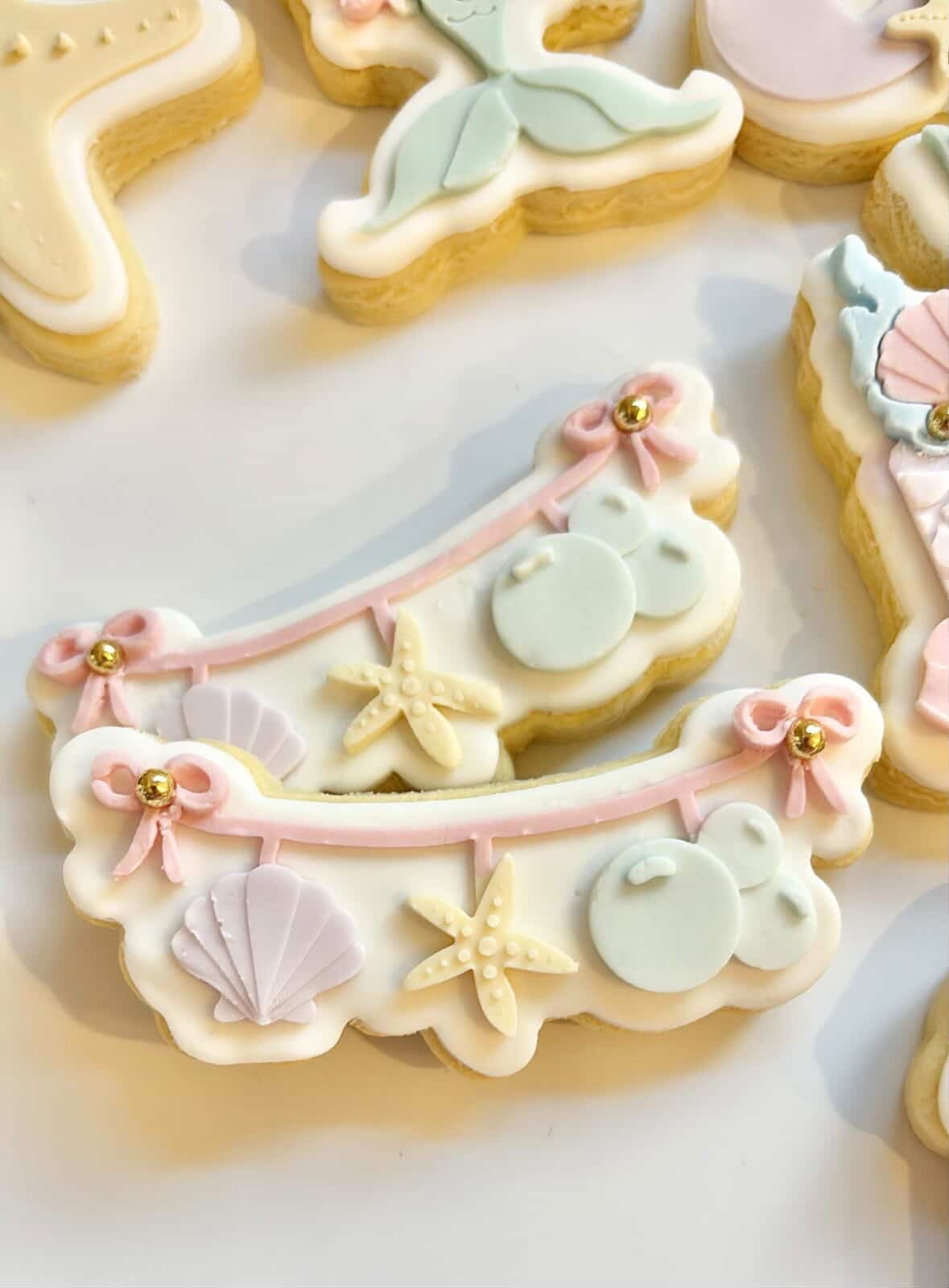 Mermaid themed bunting debosser and cutter