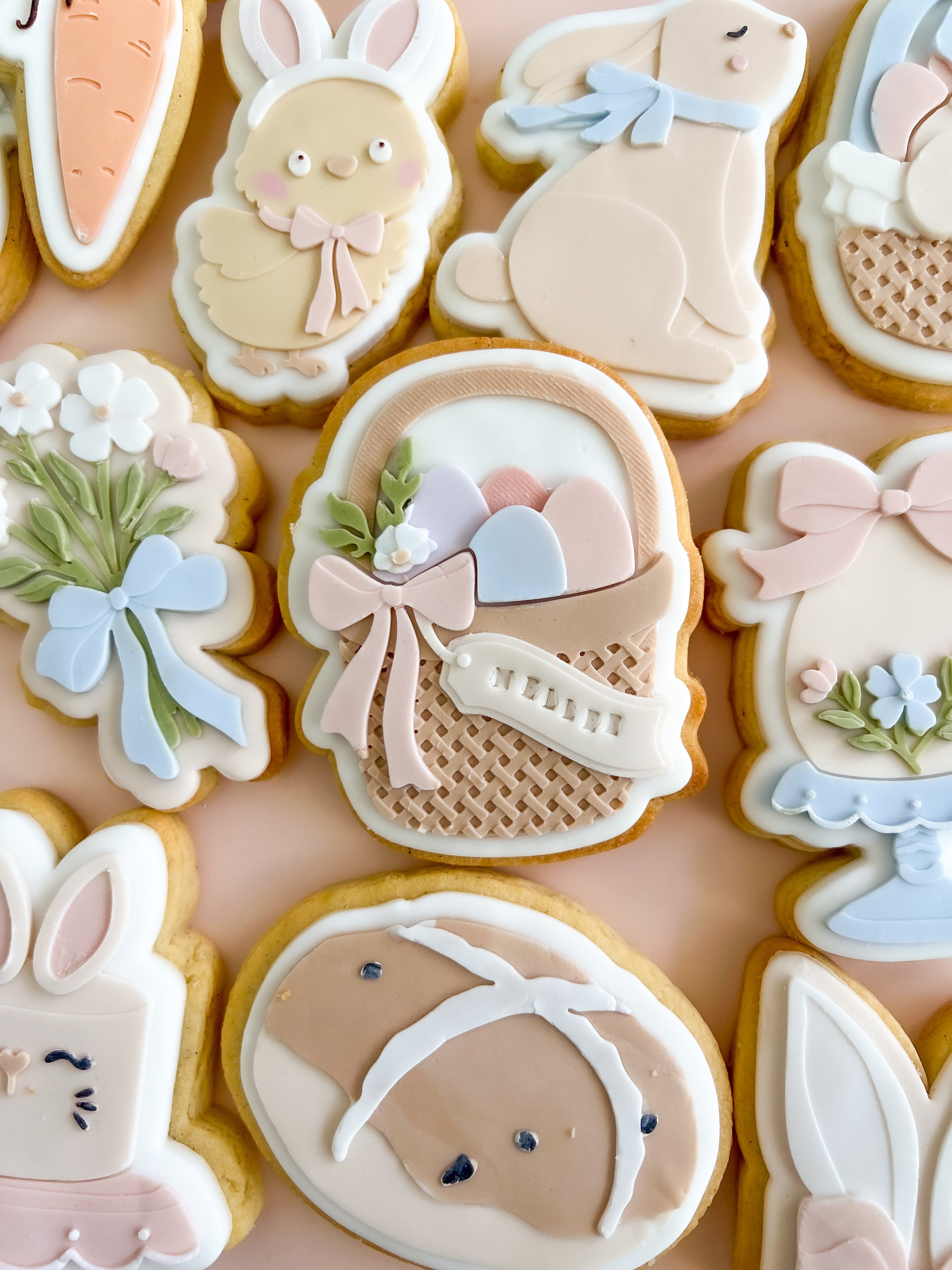 Easter basket with tag debosser and cutter