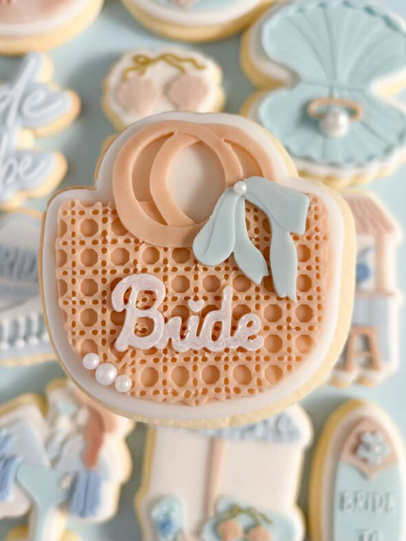 Rattan bridal bag debosser and cutter