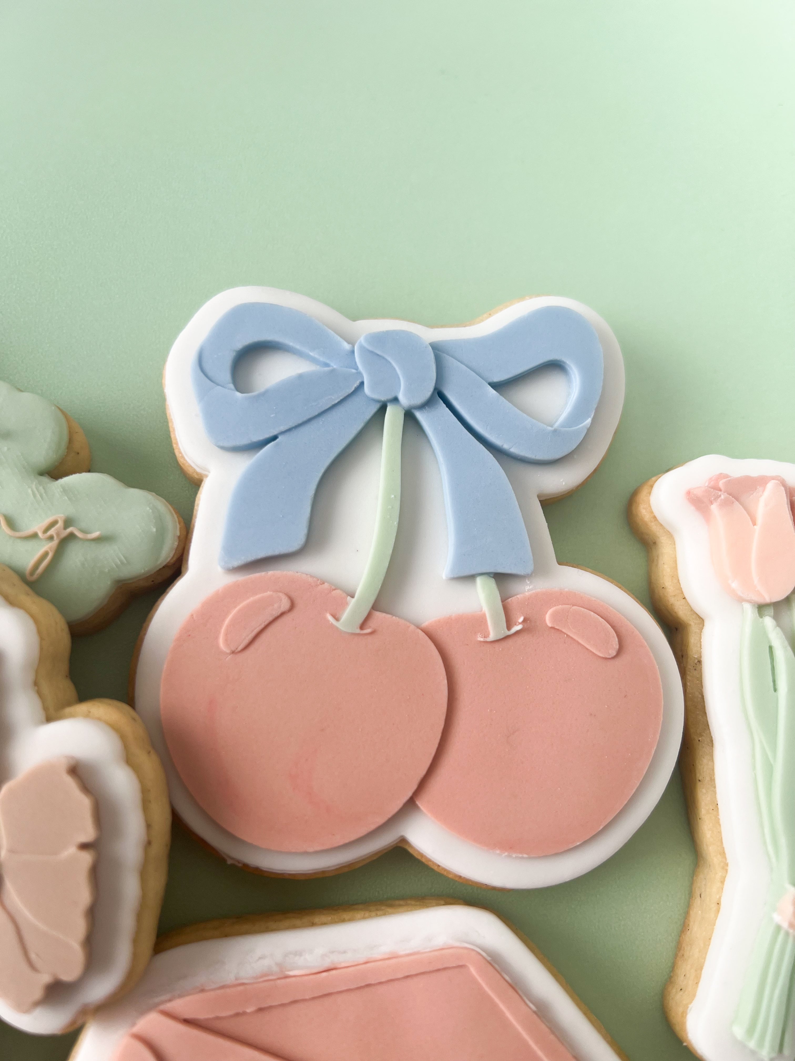 Cherries with bow debosser and cutter