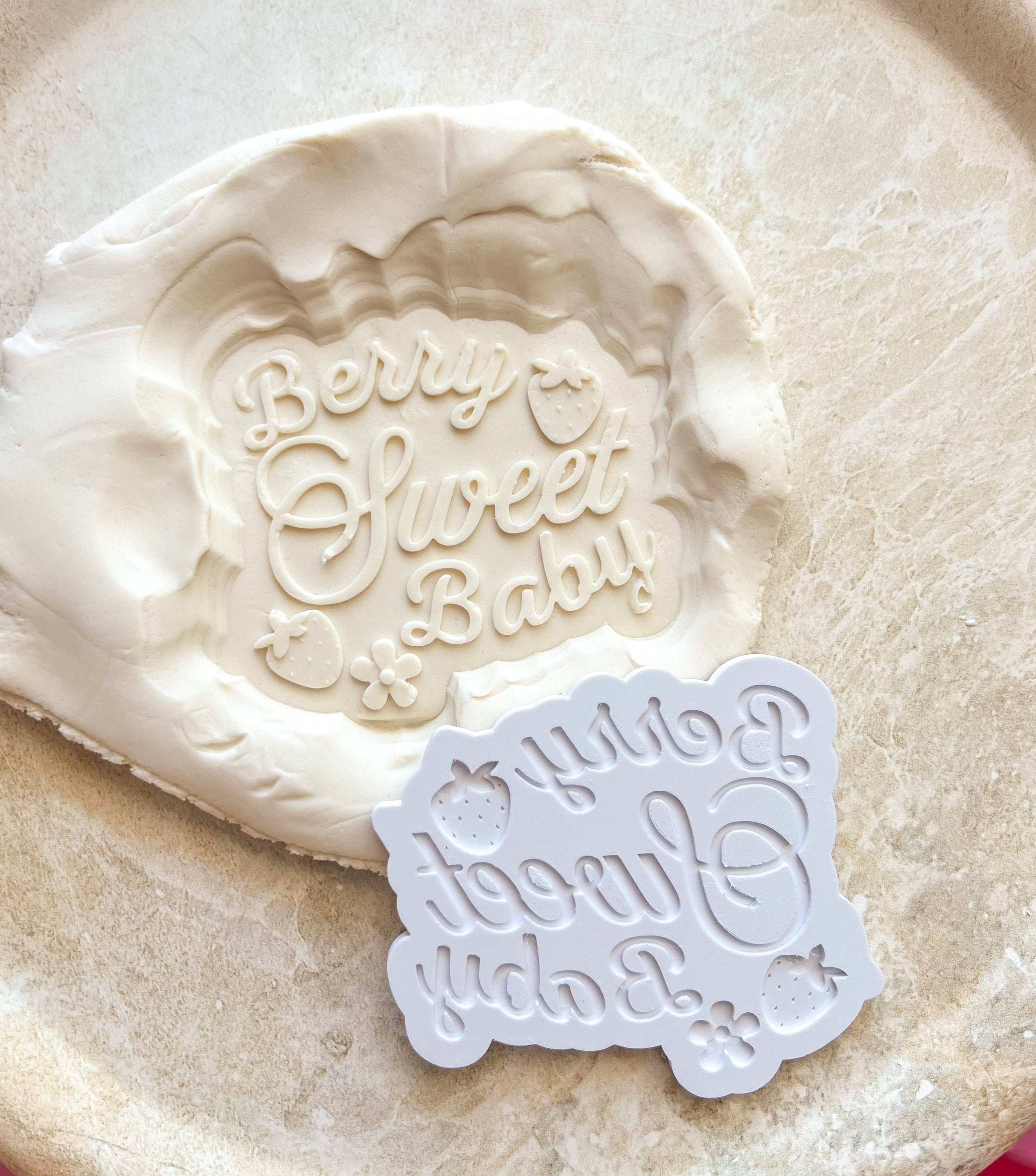 Berry sweet baby debosser and cutter