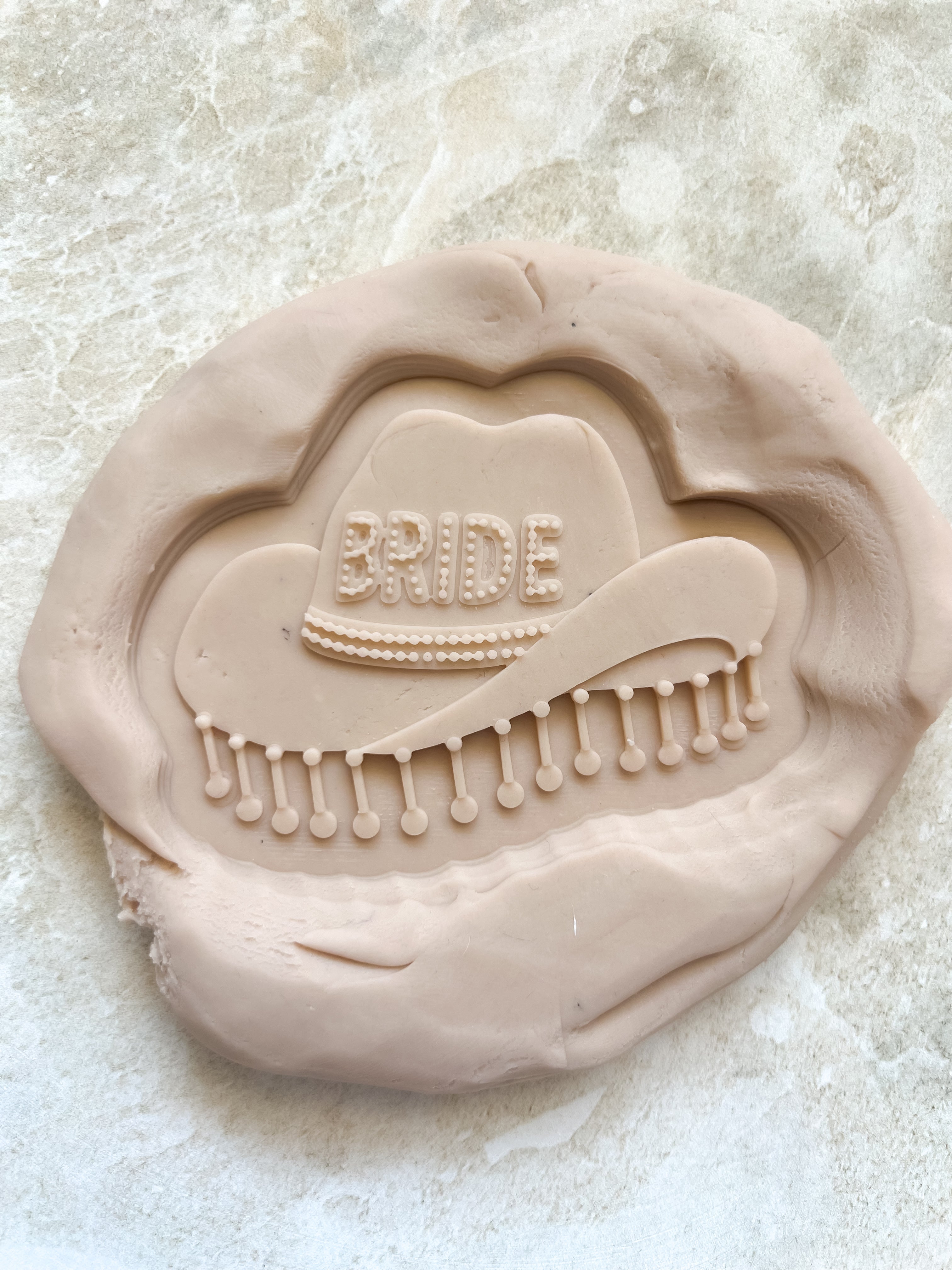 Bridal cowgirl hat debosser and cutter