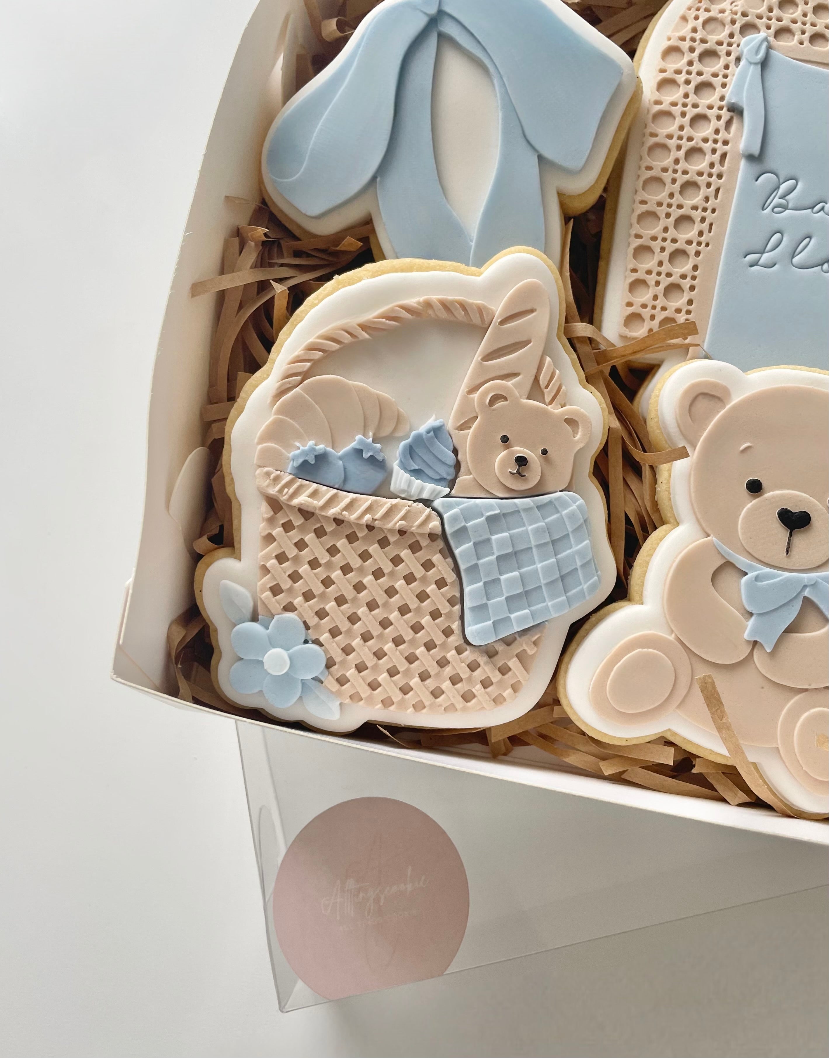 Teddy bear picnic basket debosser and cutter