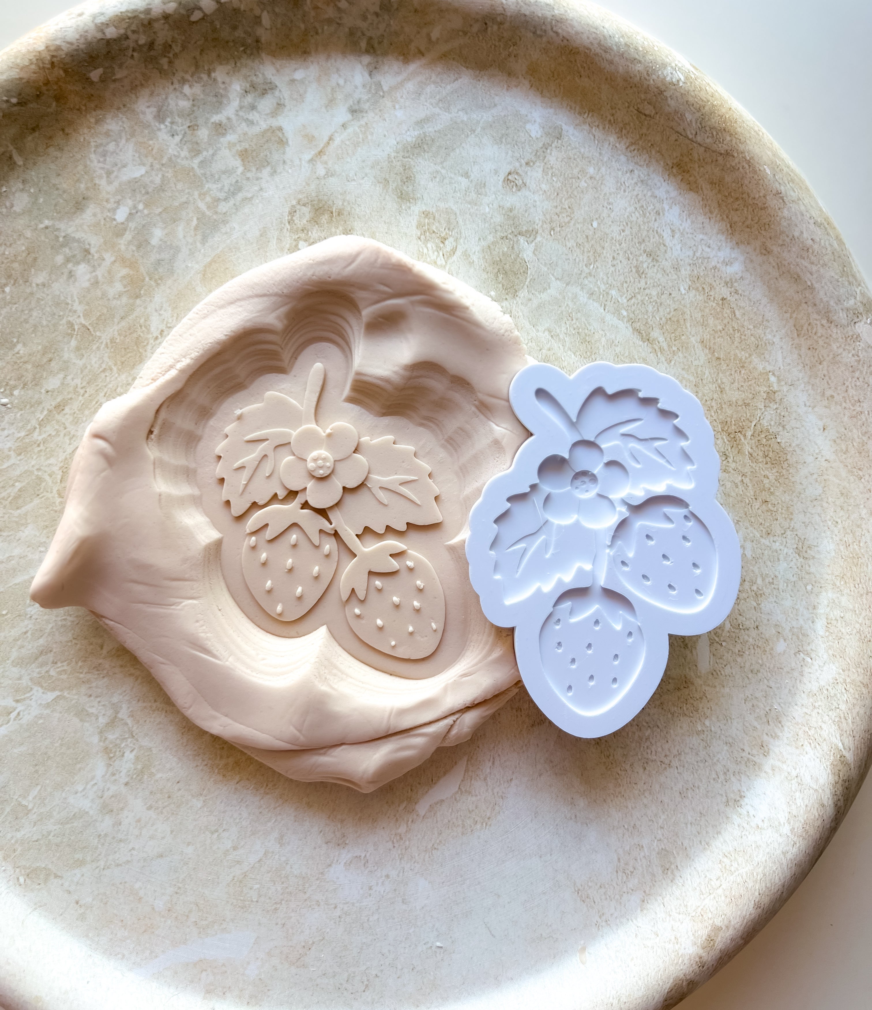 Strawberries debosser and cutter