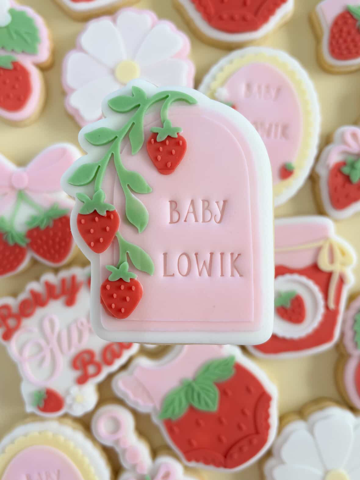 Strawberry arch debosser and cutter