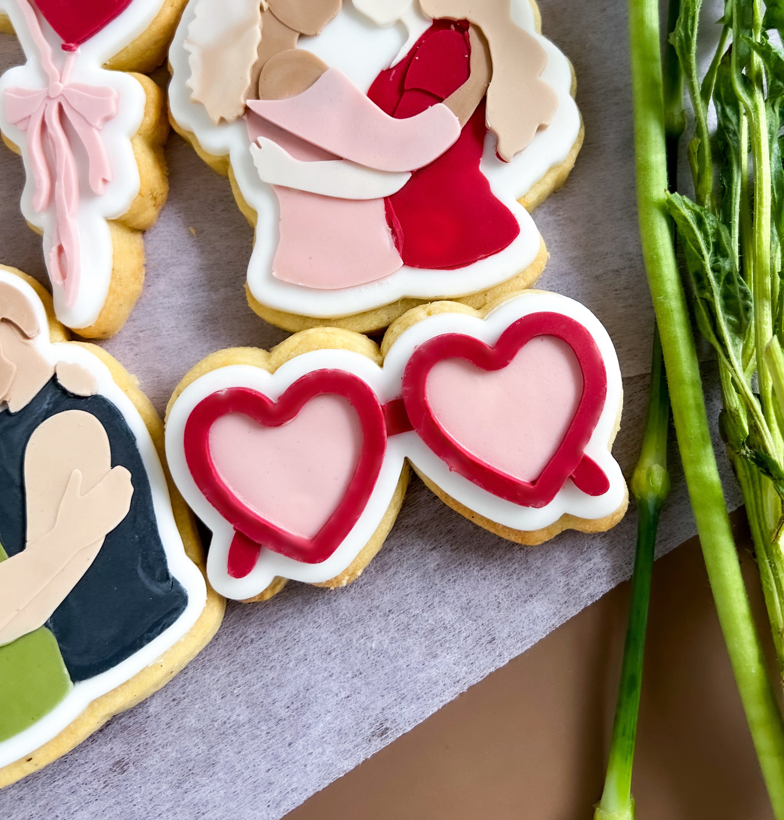 Plain heart glasses debosser and cutter