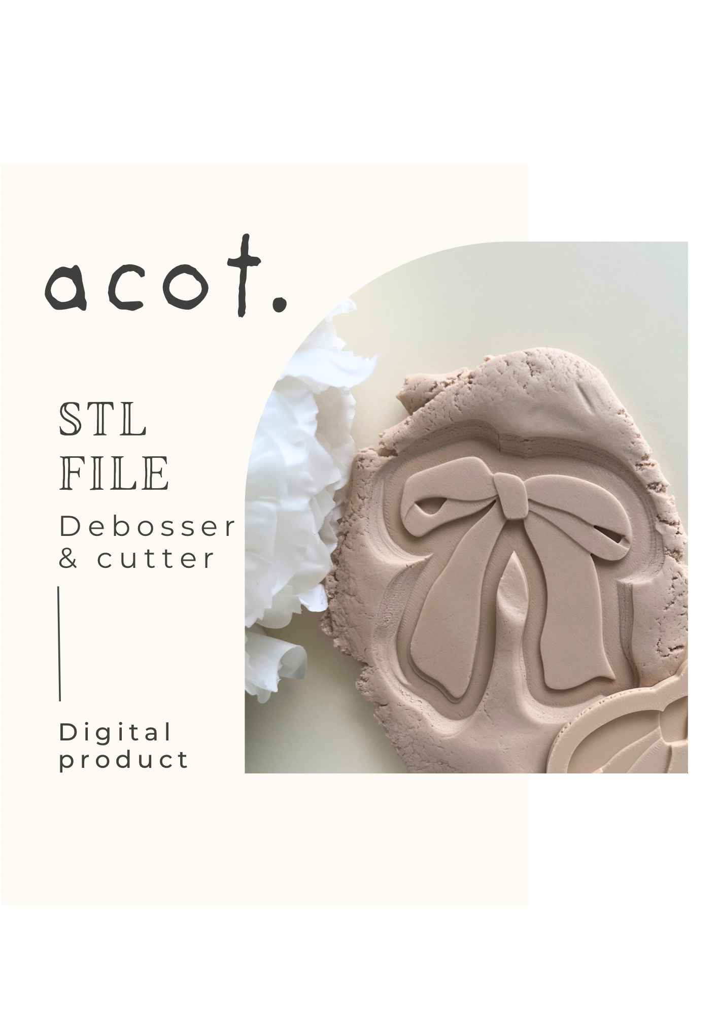 STL FILE Bow V3 debosser and cutter