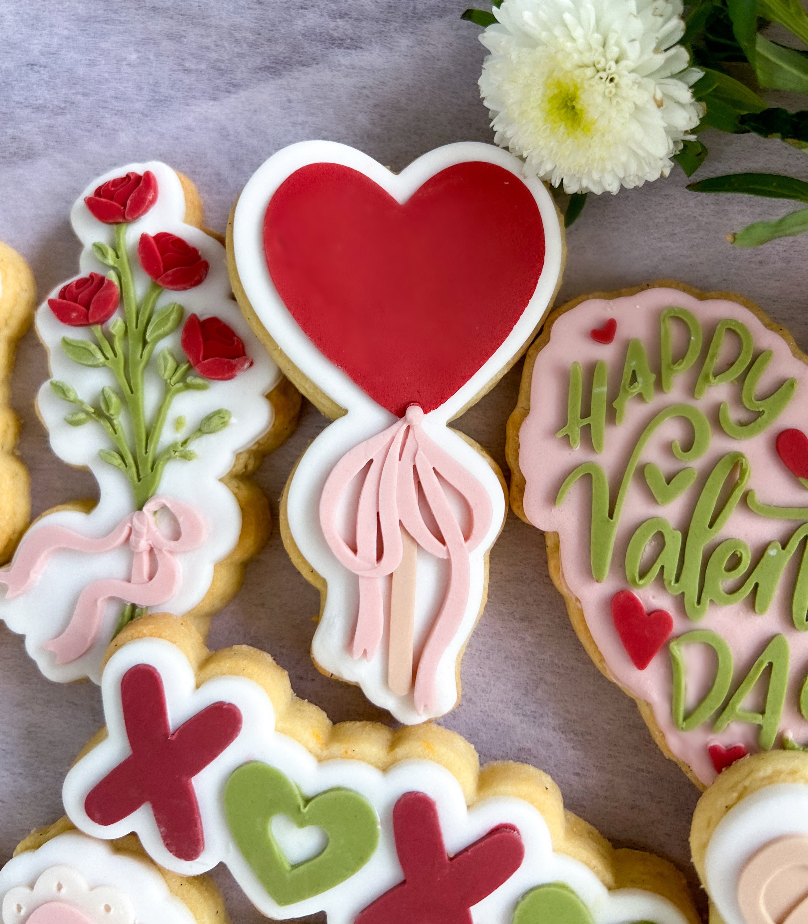 Heart lollipop with dainty bow debosser and cutter