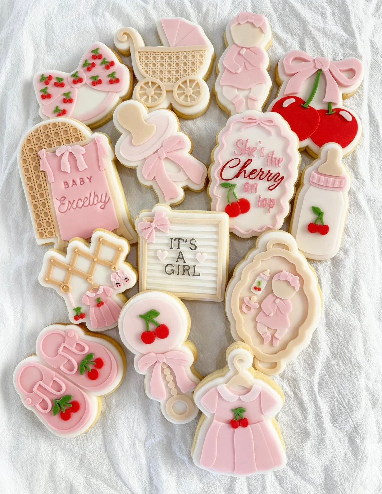 Timber frame with cherry baby items debosser and cutter