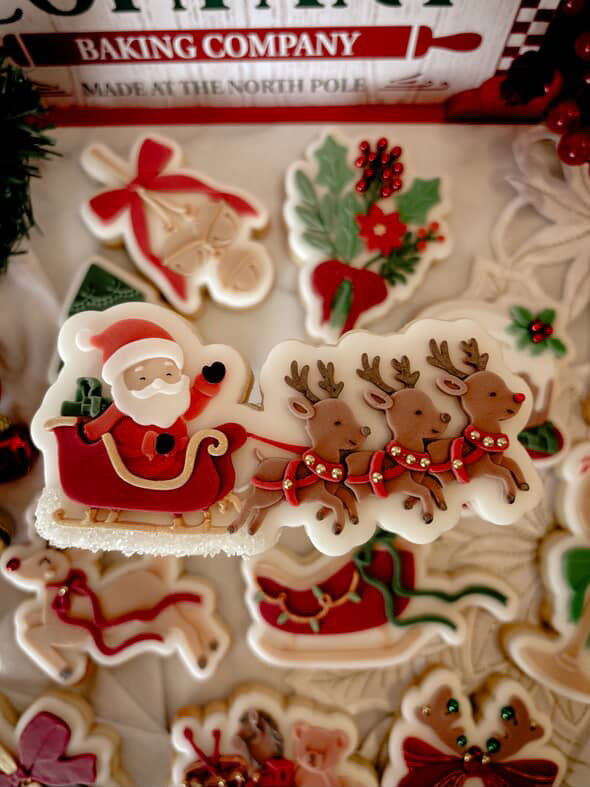 Santa on sleigh debosser and cutter