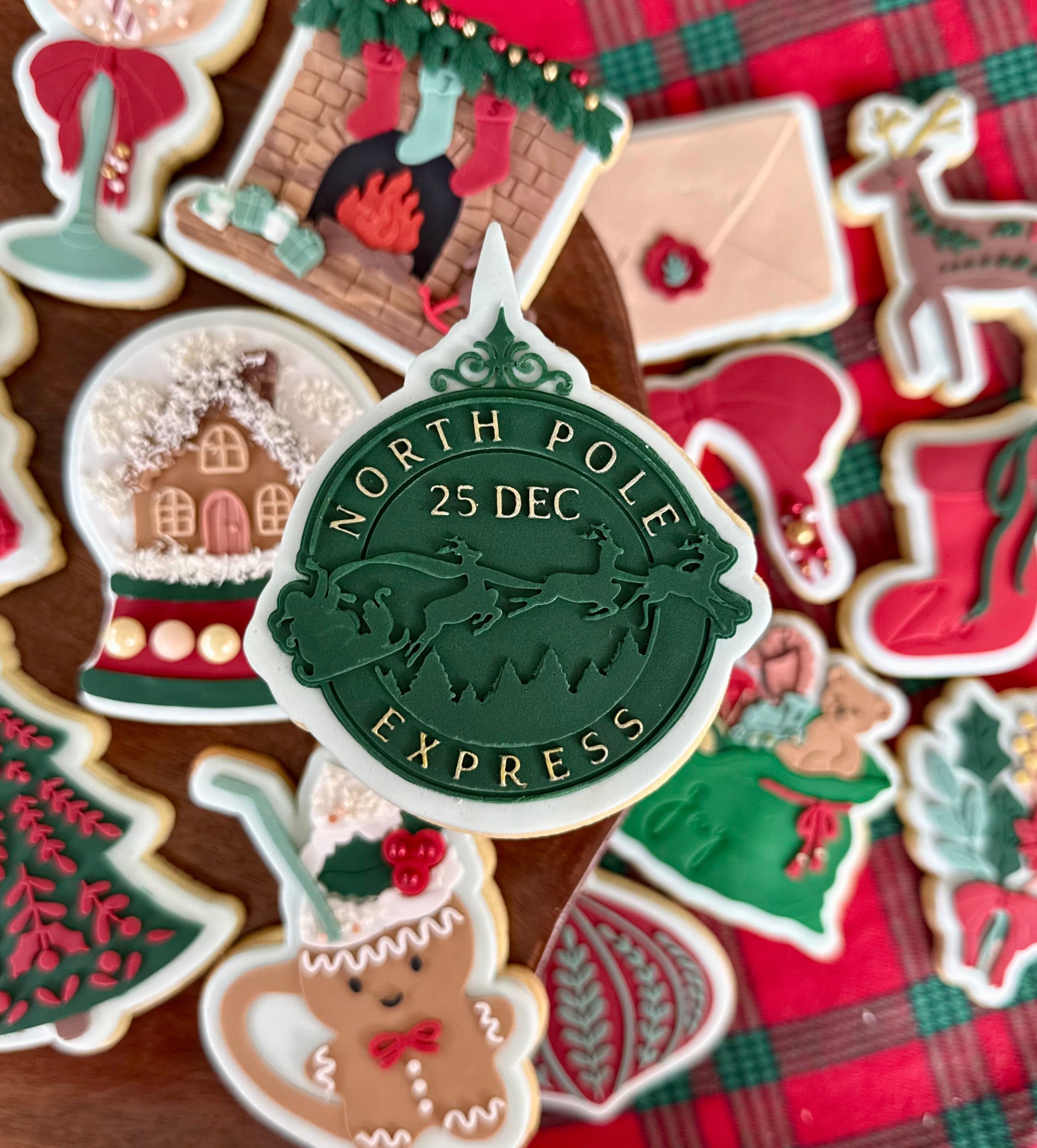 North Pole express postage stamp debosser and cutter