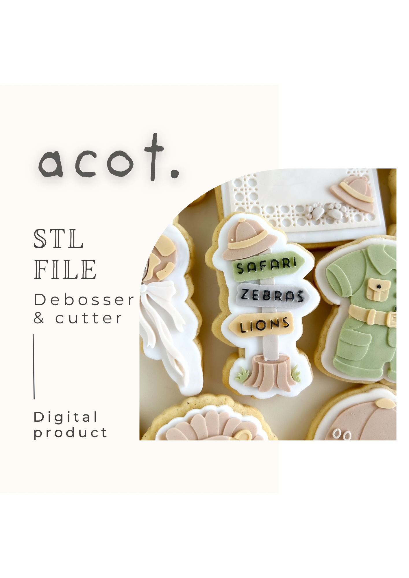 STL FILE Safari sign debosser and cutter