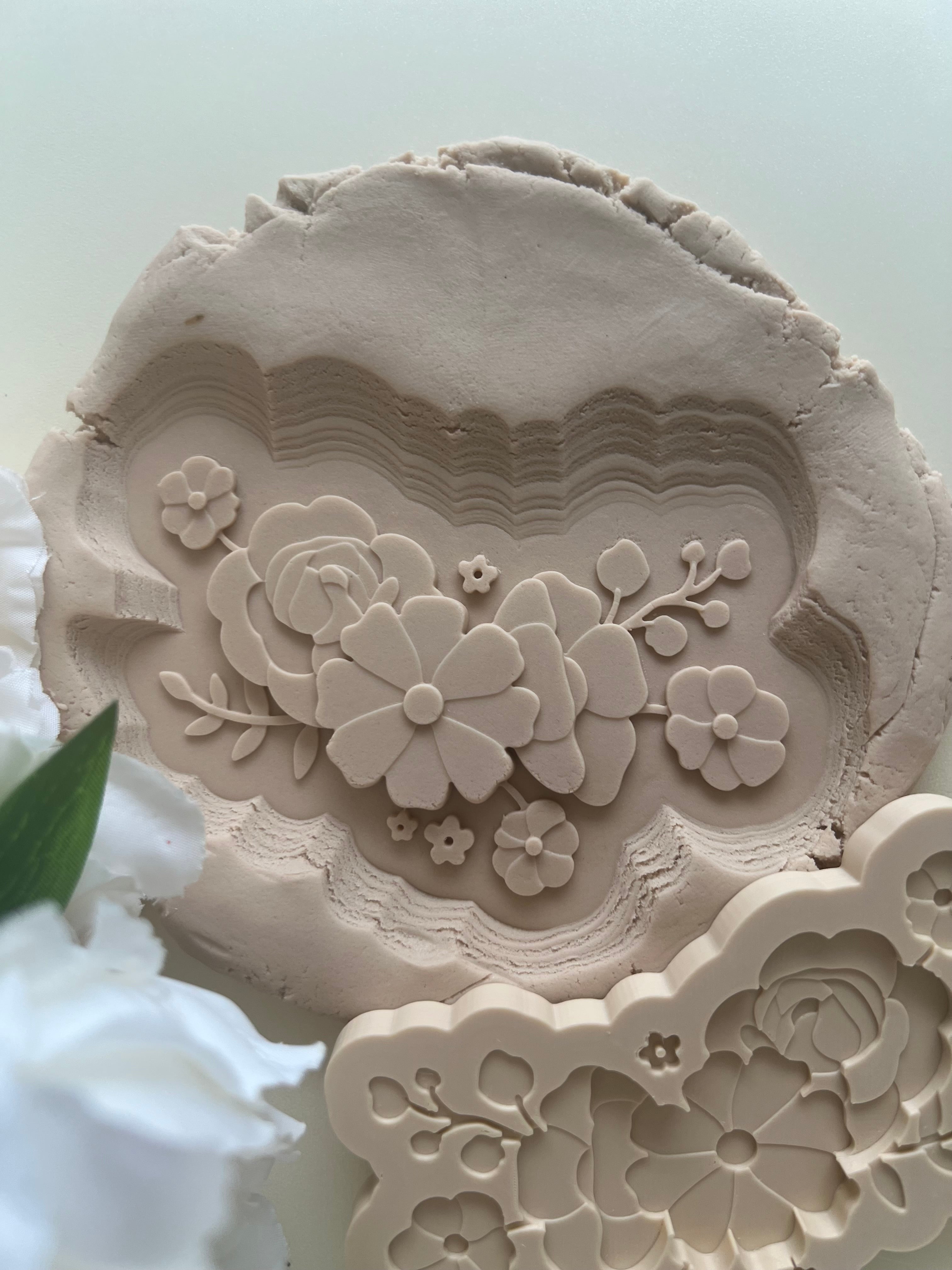 Mixed florals debosser and cutter