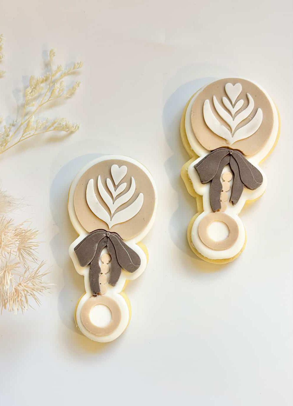 Coffee bean baby rattle debosser and cutter