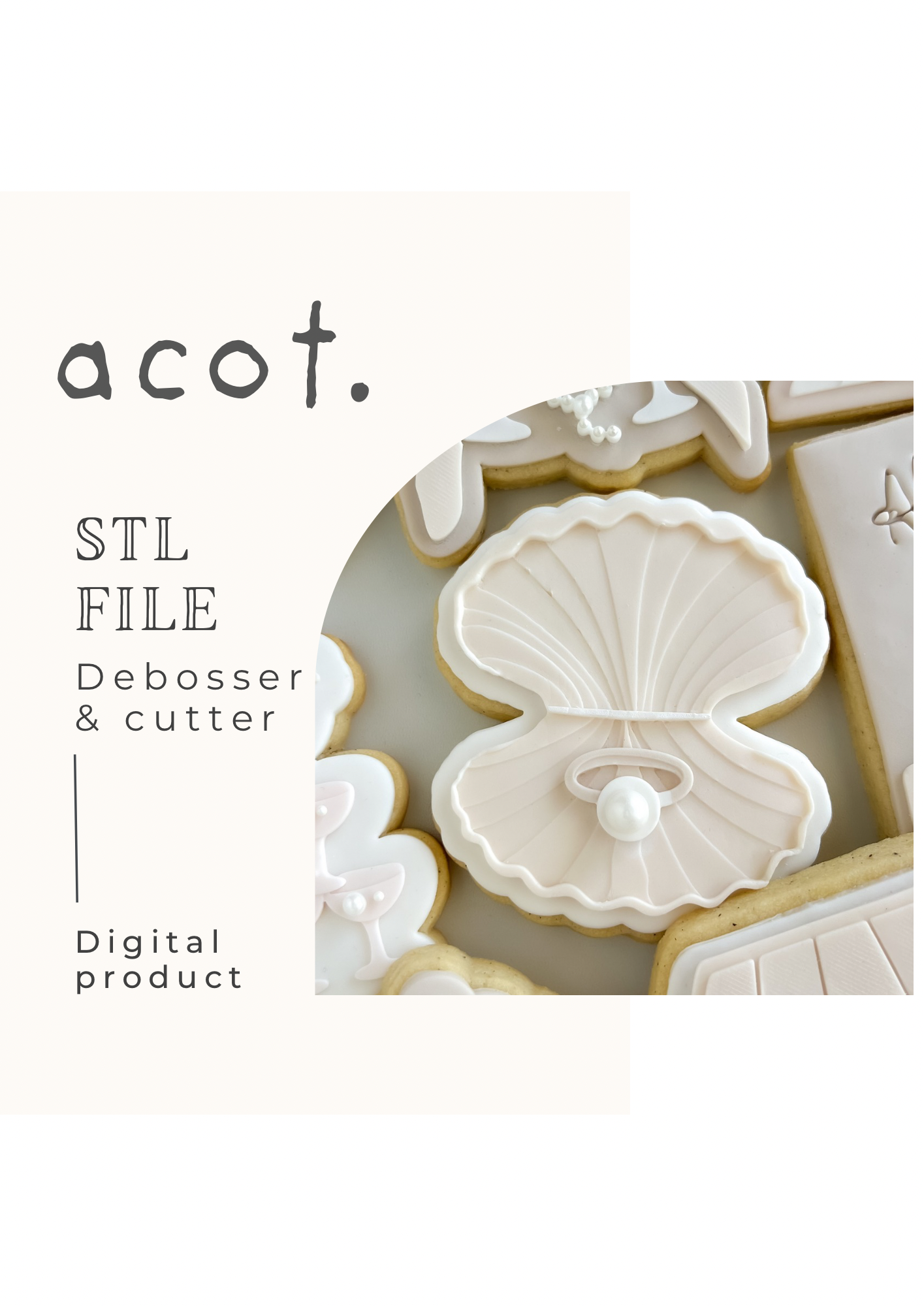 STL FILE Ring in clam shell debosser and cutter