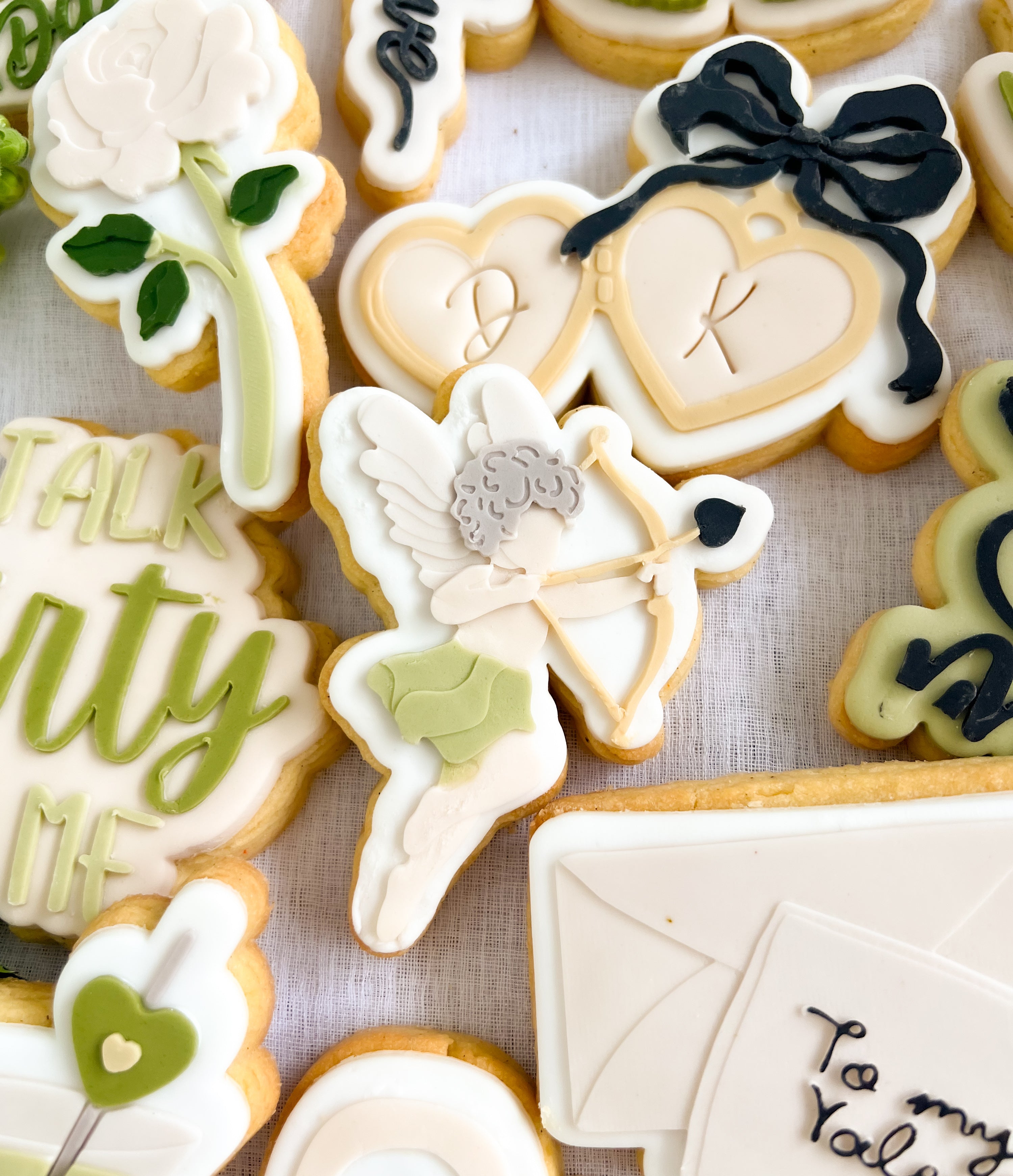 Cupid shooting arrow debosser and cutter