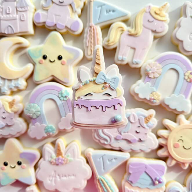Unicorn cake debosser and cutter