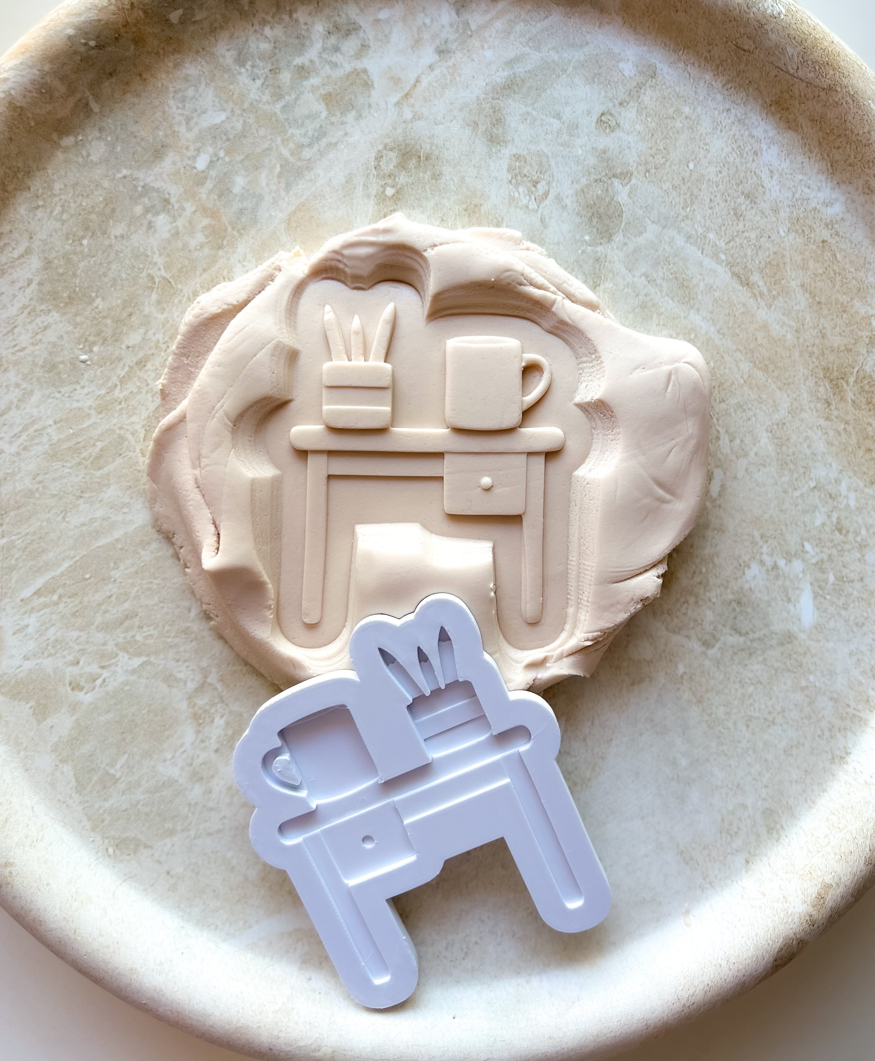 Teacher desk debosser and cutter