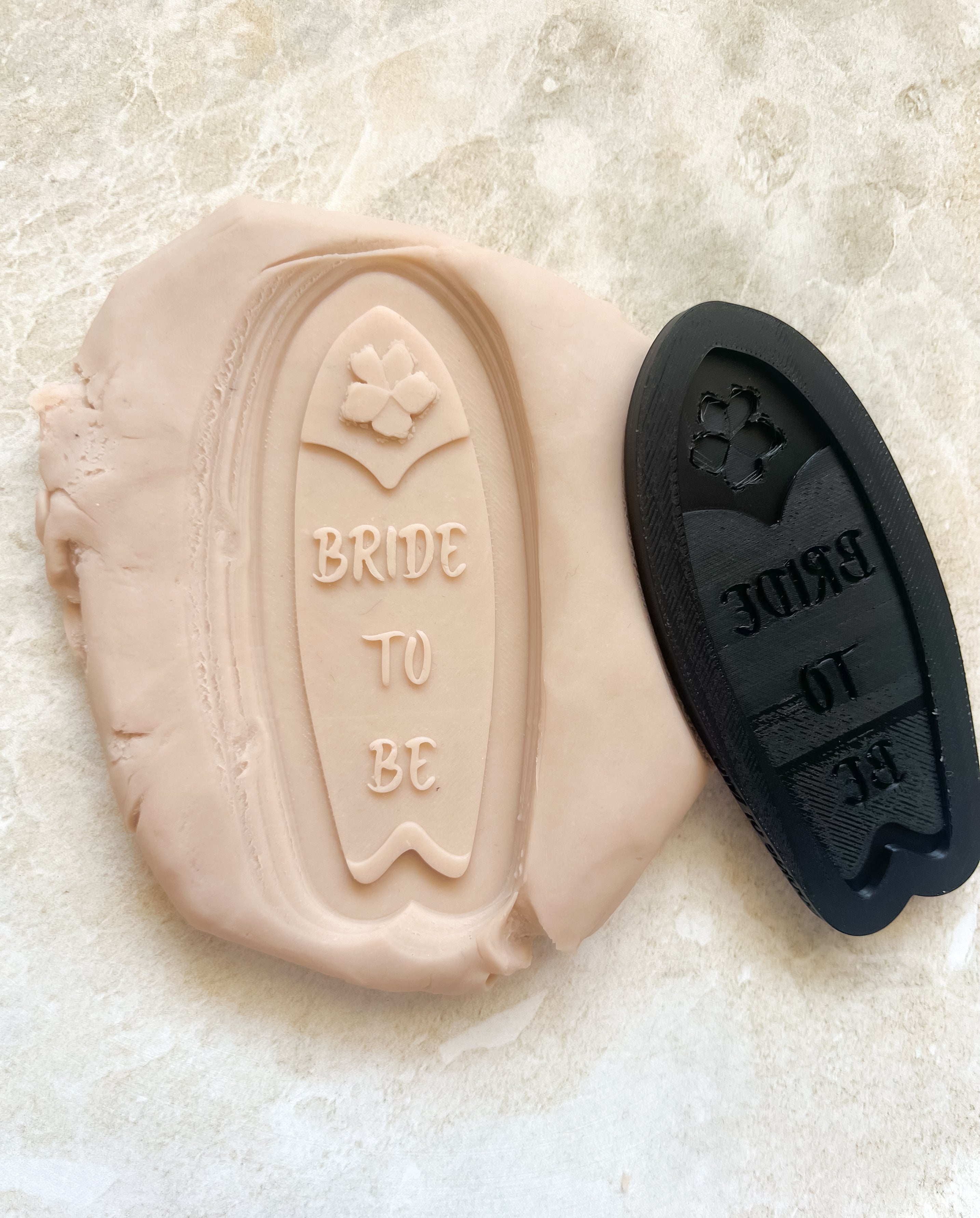 Bride to be surfboard debosser and cutter