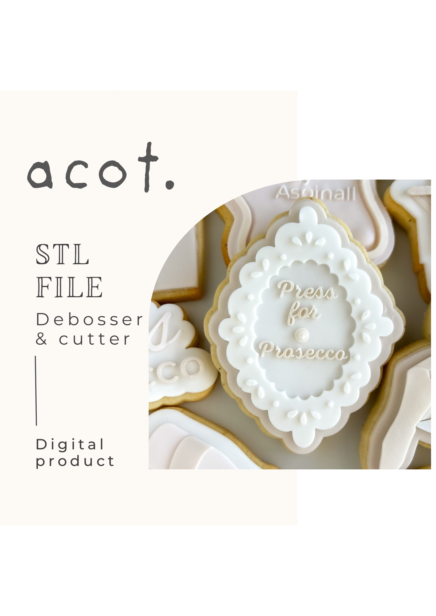 STL FILE Press for prosecco sign debosser and cutter