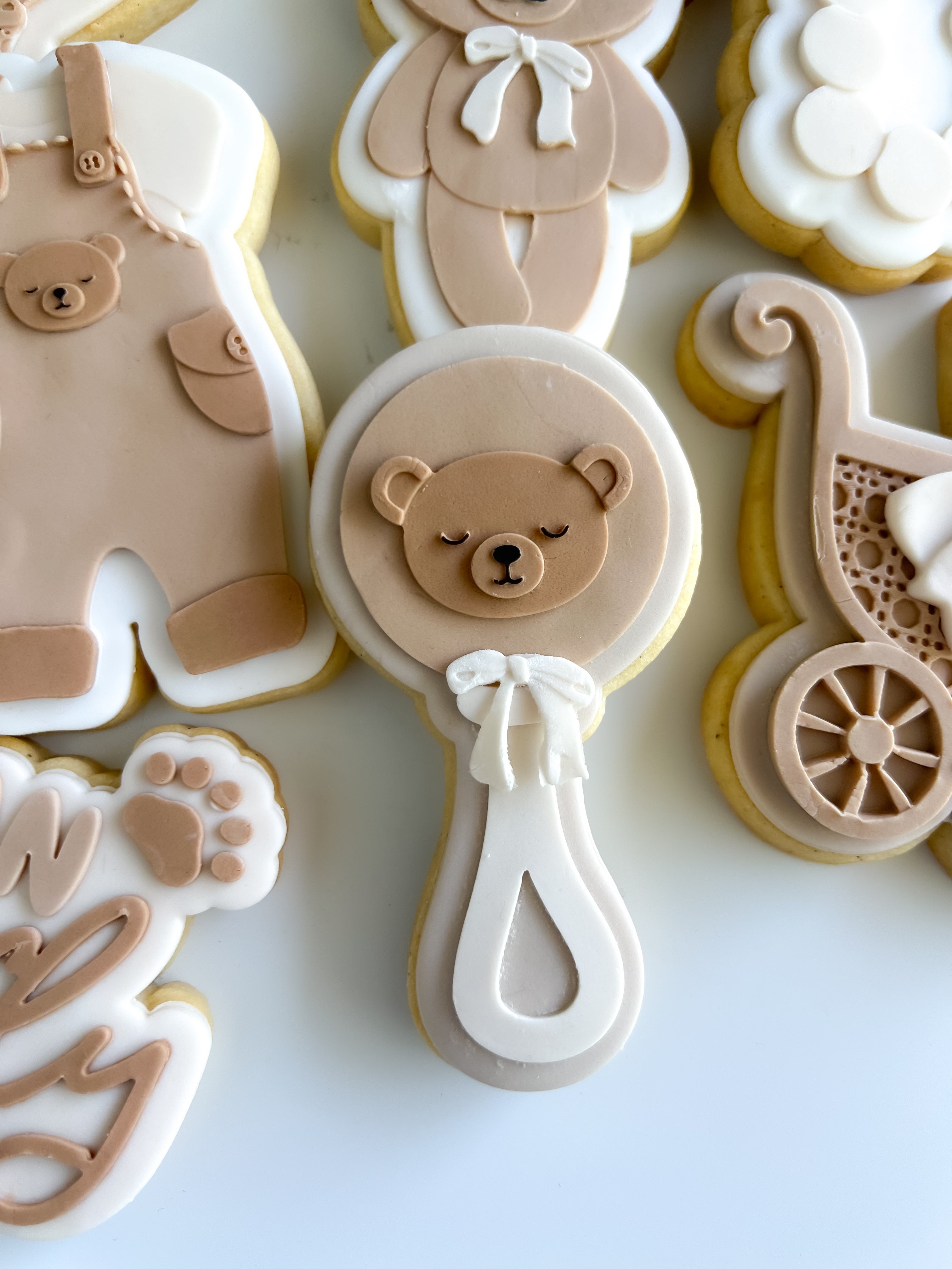 Bear baby rattle debosser and cutter