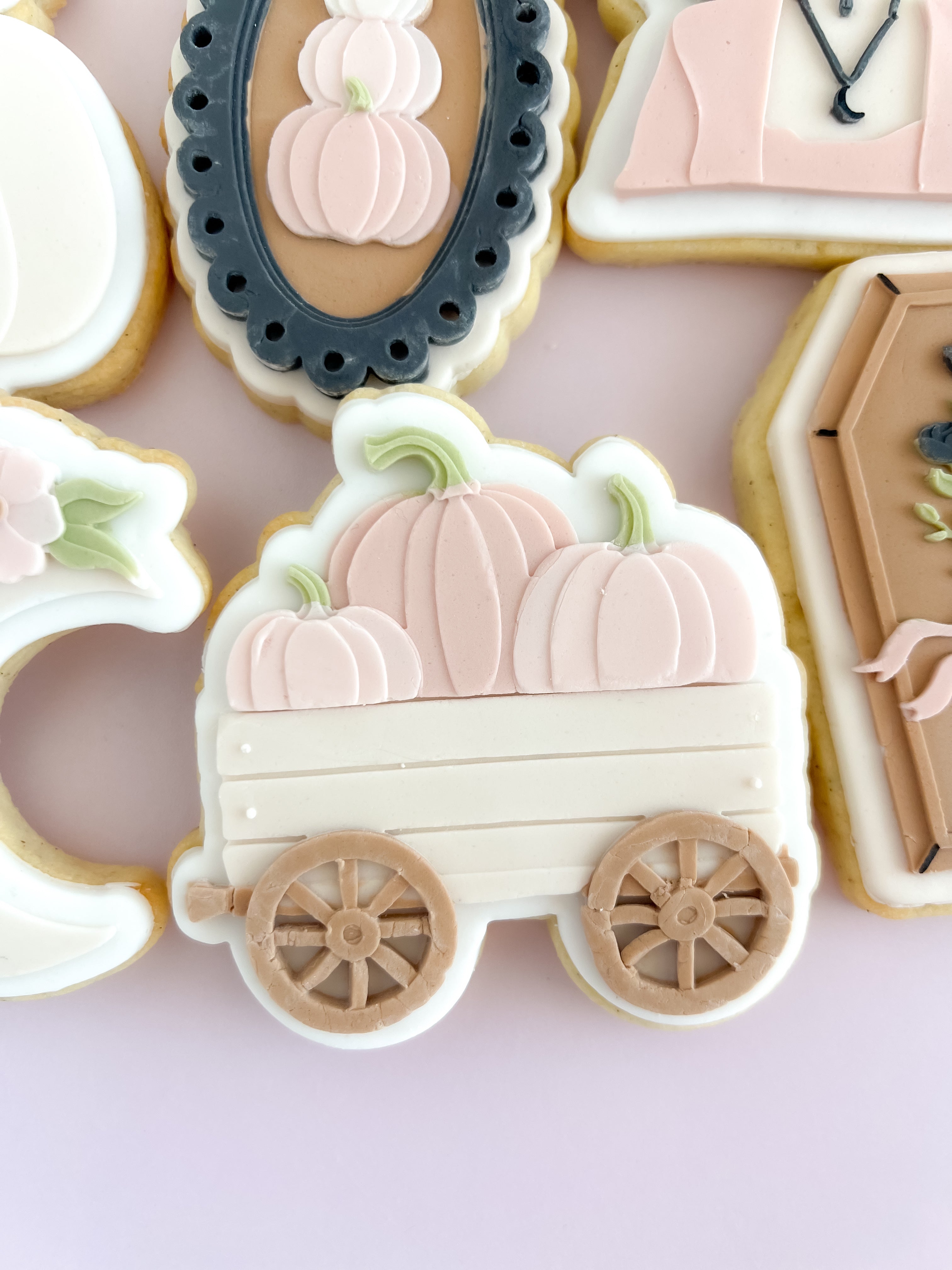 Pumpkin cart debosser and cutter