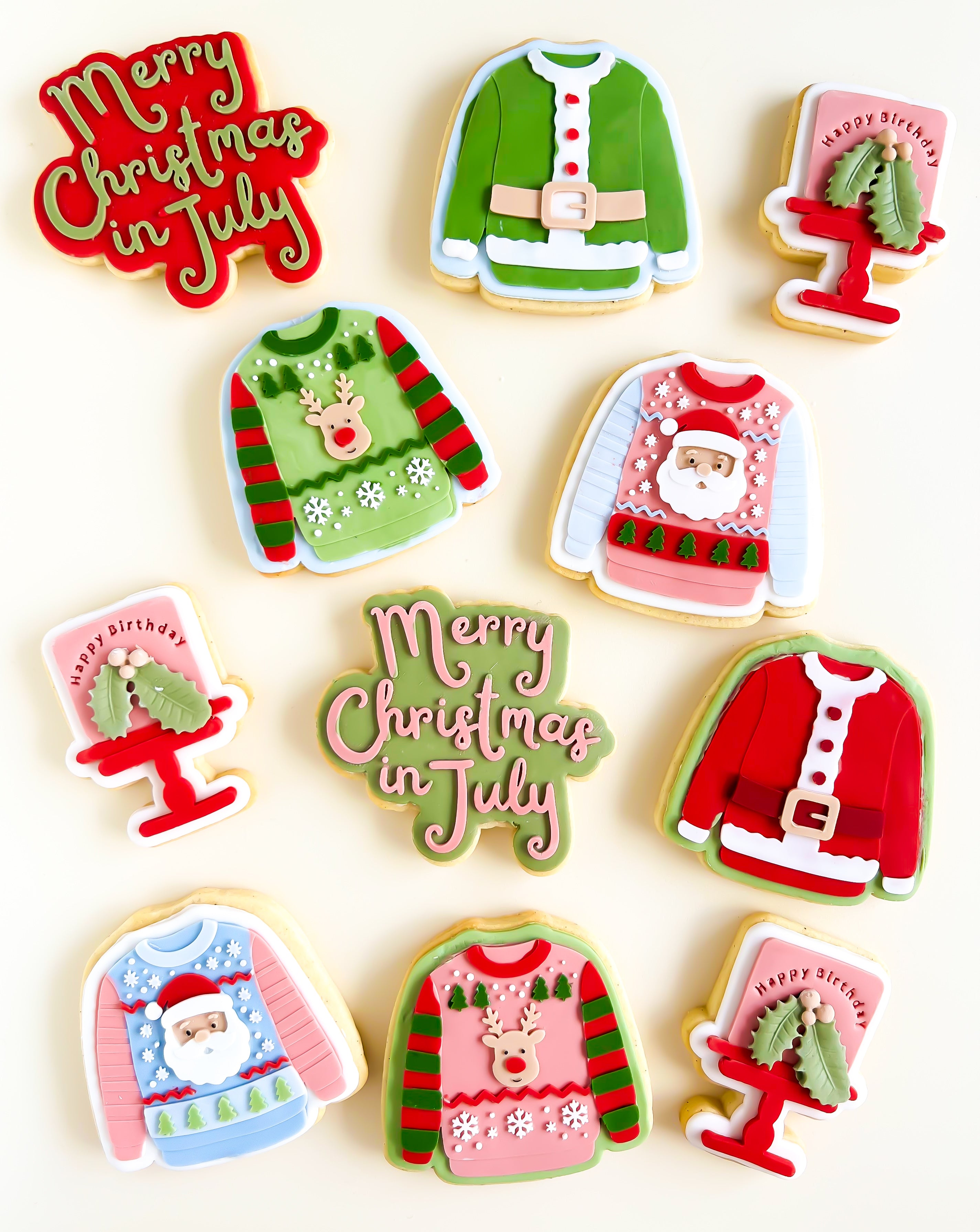 Santa suit Christmas sweater debosser and cutter