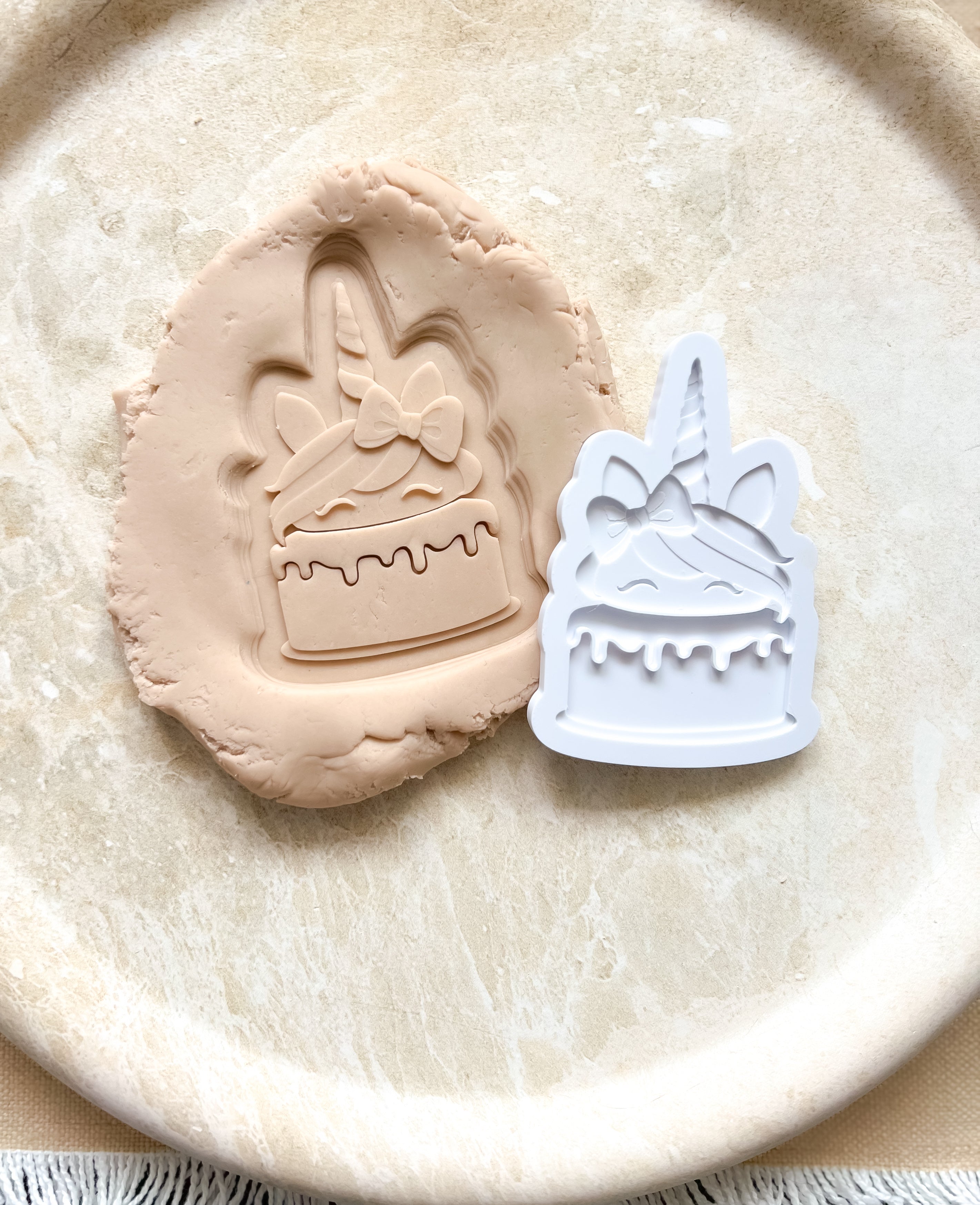 Unicorn cake debosser and cutter