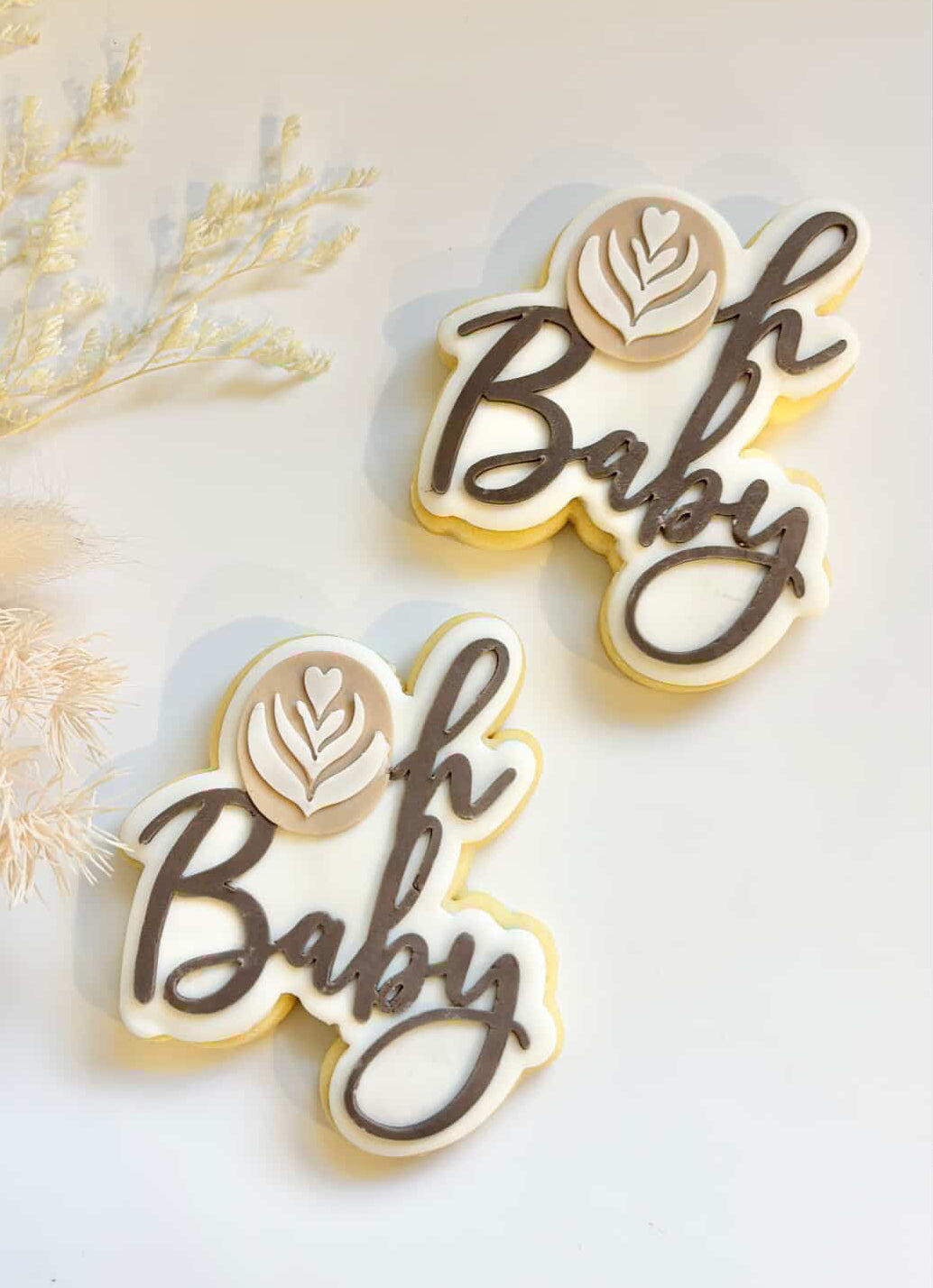 Oh baby with latte detail debosser and cutter