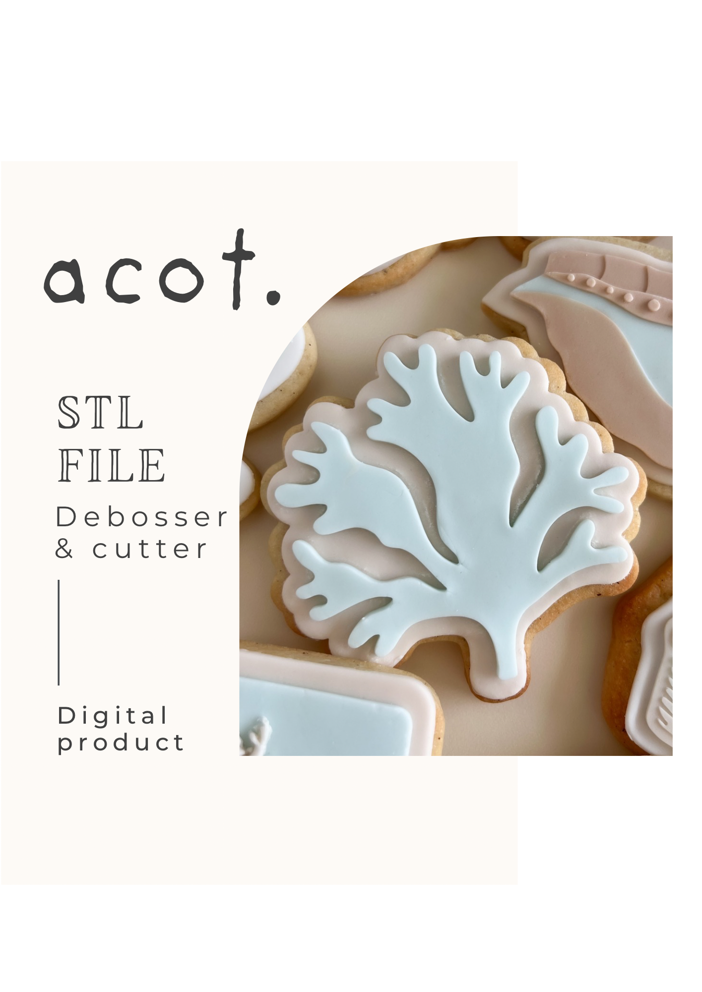 STL FILE Coral debosser and cutter