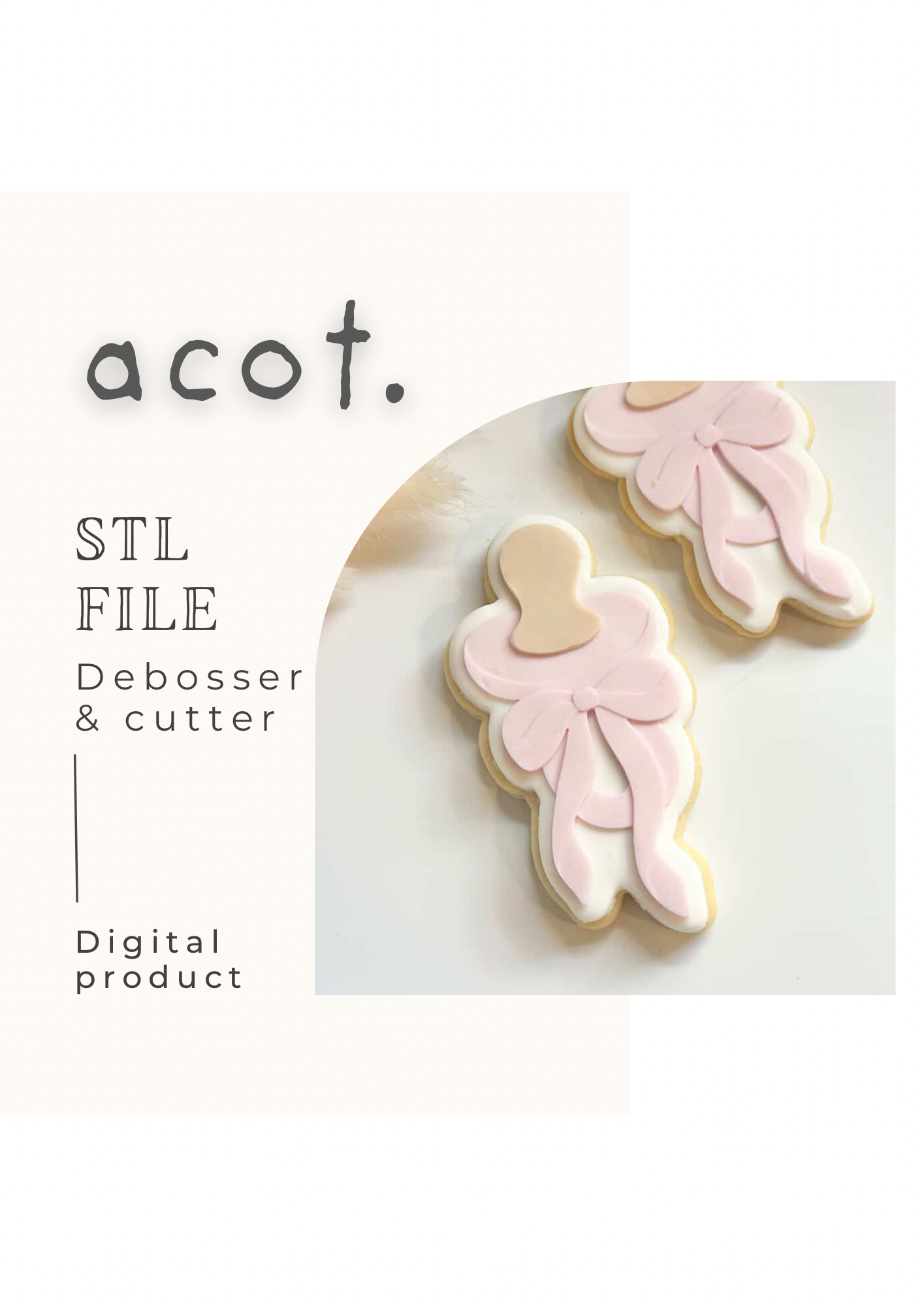 STL FILE Dummy with bow V2 debosser and cutter