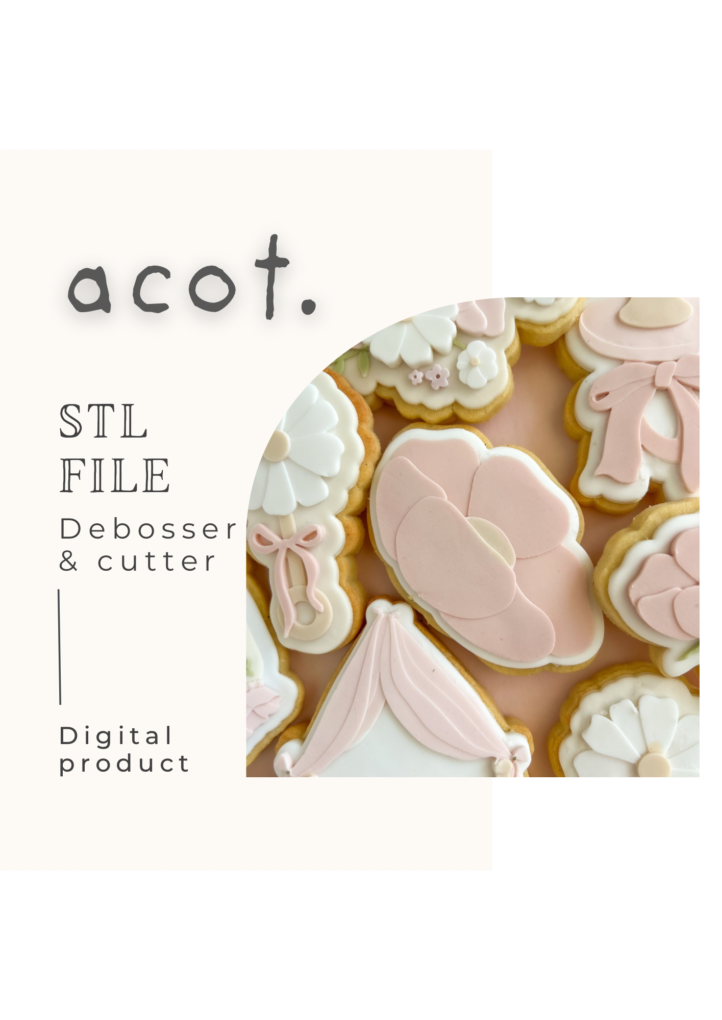 STL FILE Half daisy pedal debosser and cutter