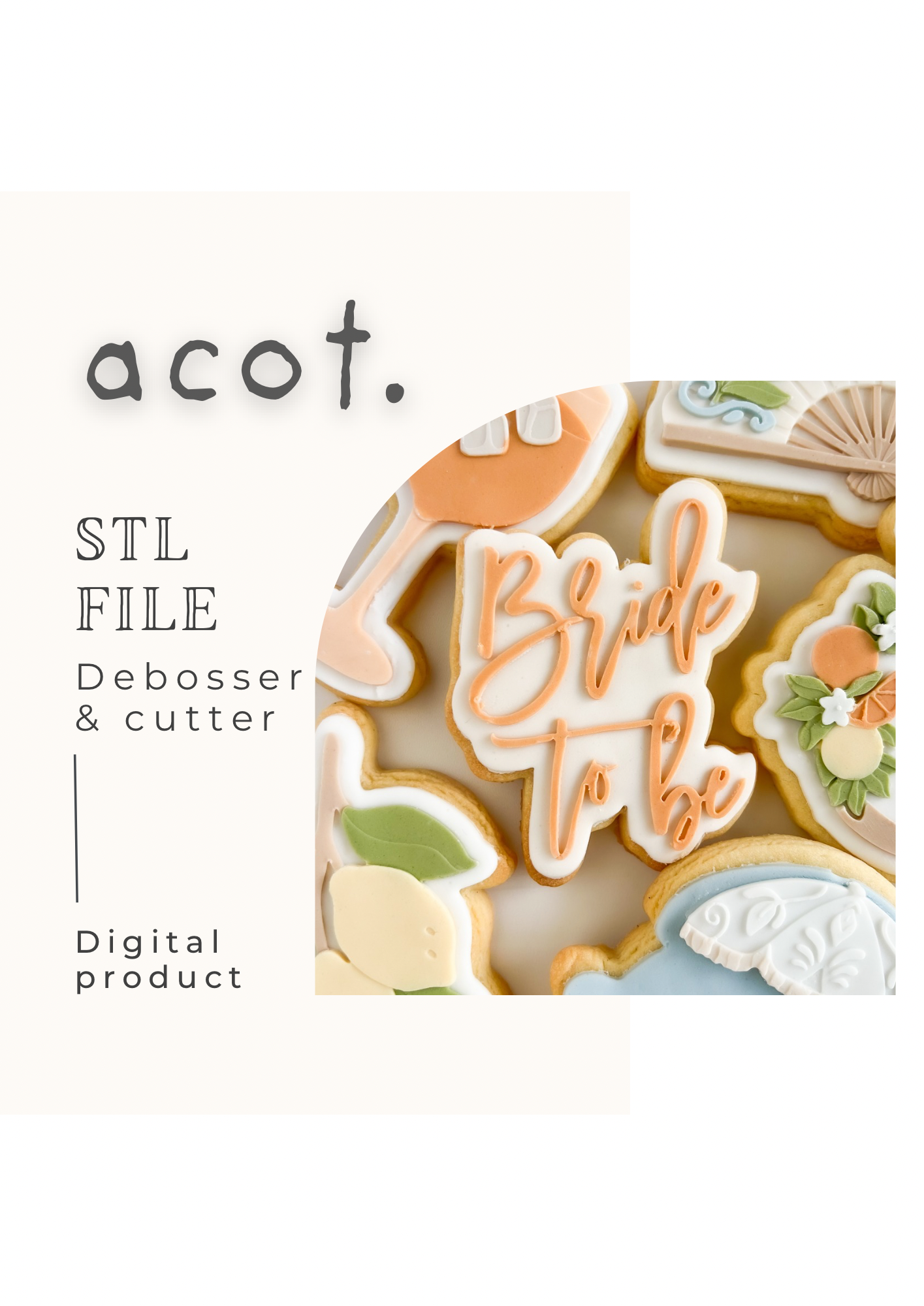 STL FILE Bride to be V2 debosser and cutter