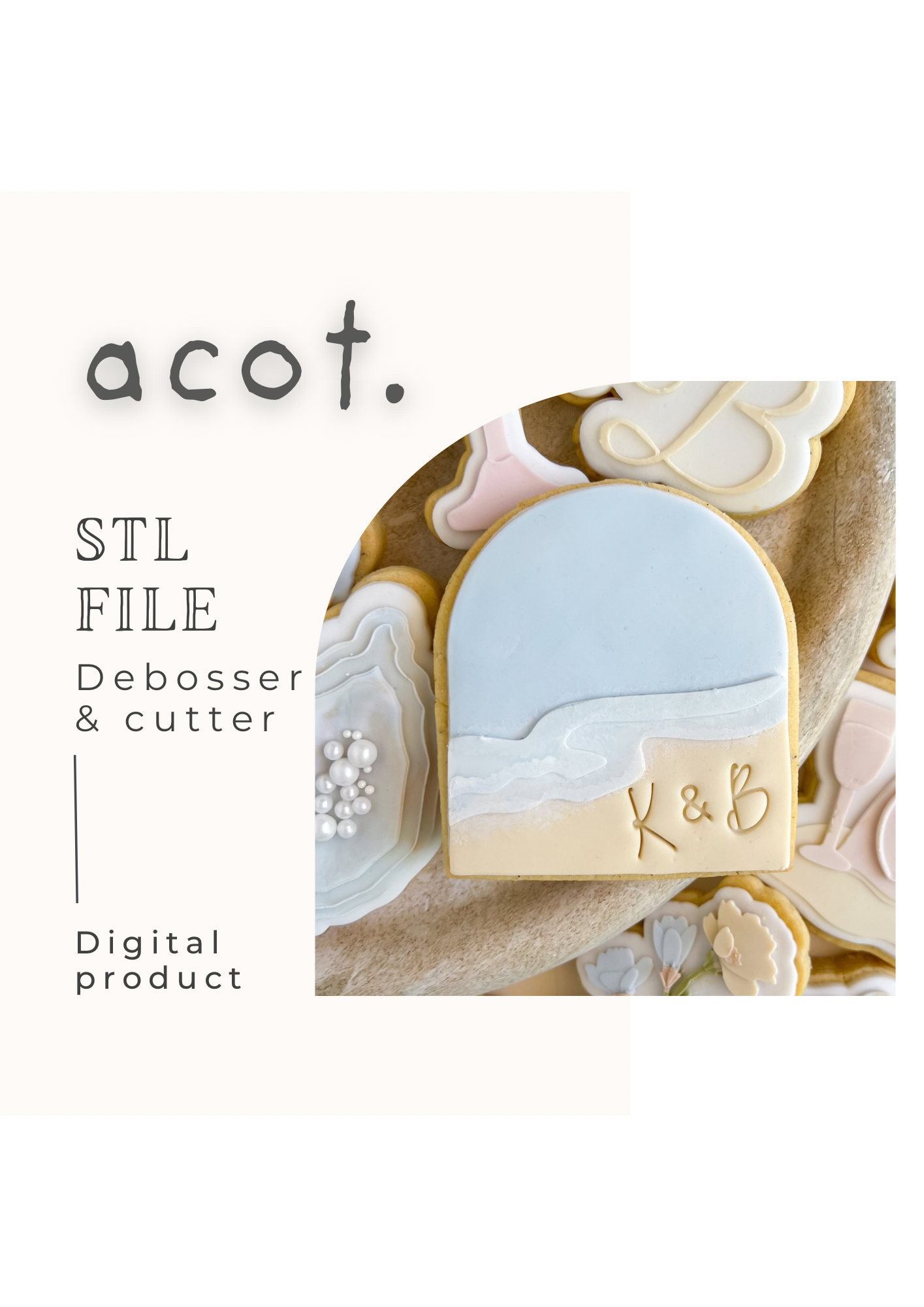 STL FILE Beach on arch debosser and cutter