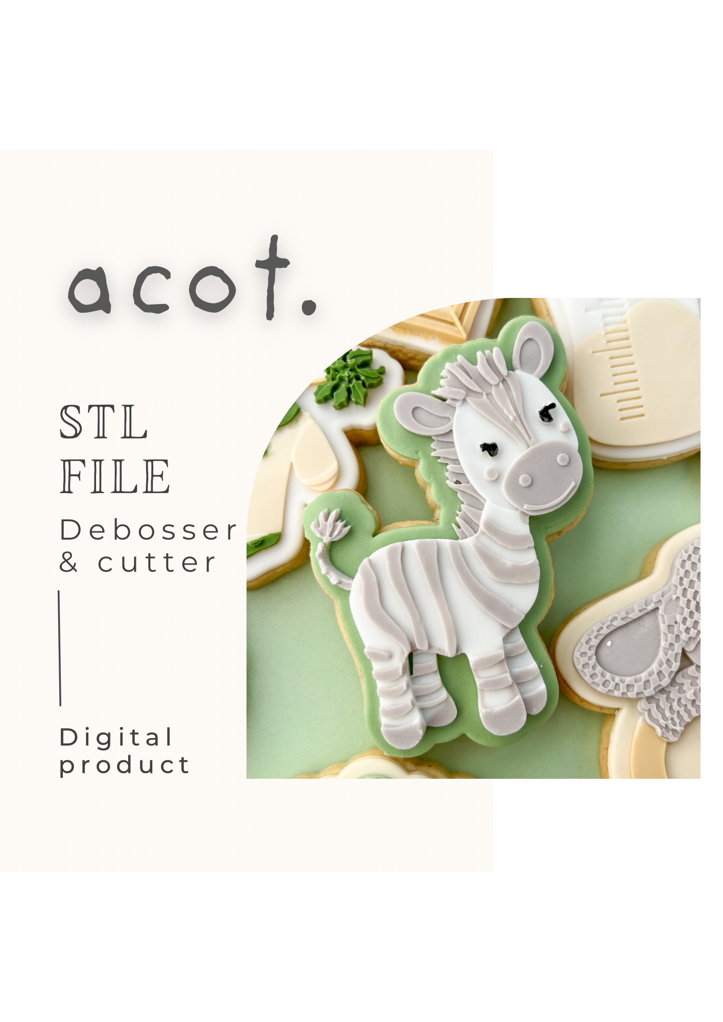 STL FILE Zebra debosser and cutter